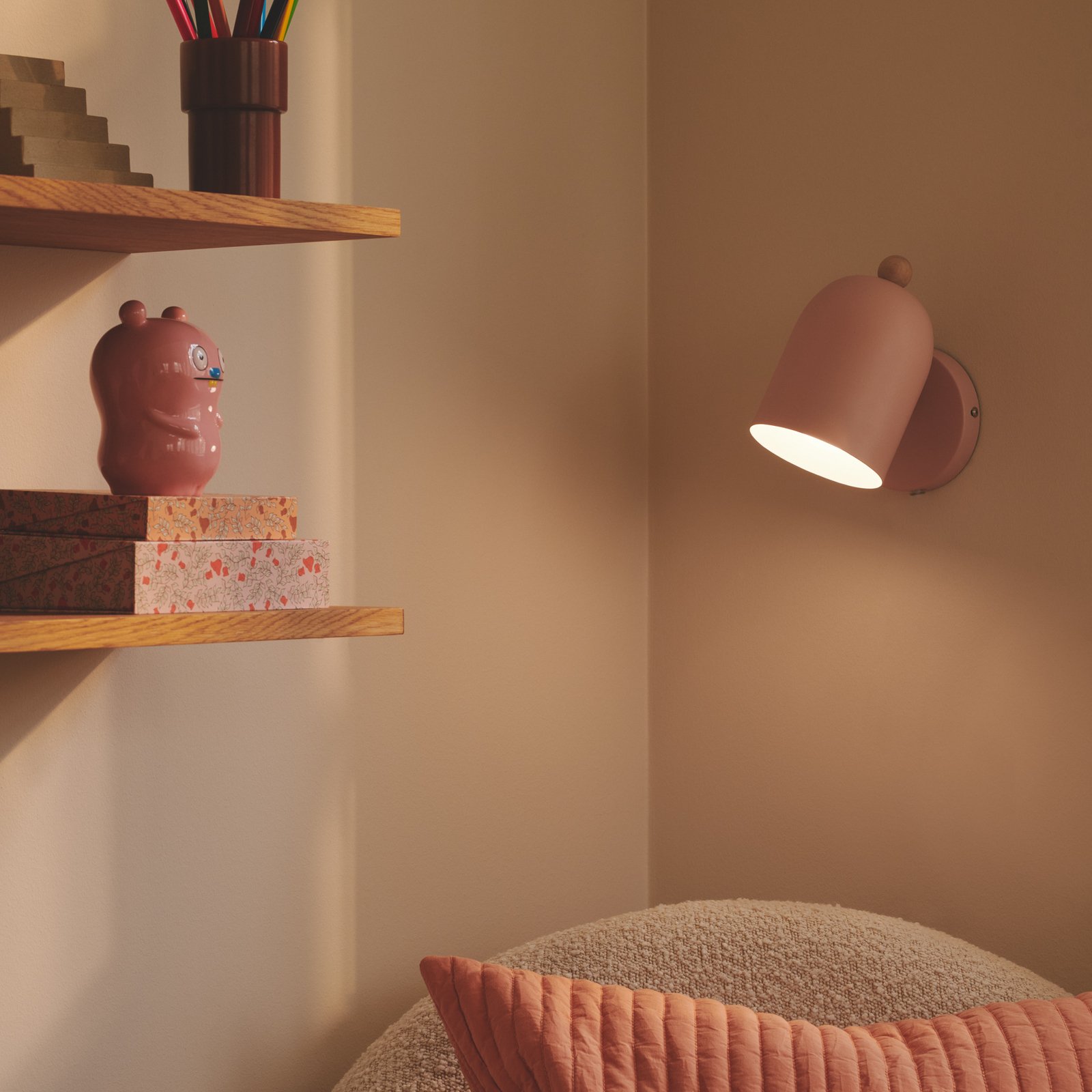 Gaston Aplique de Pared Dusty Pink - Nordlux