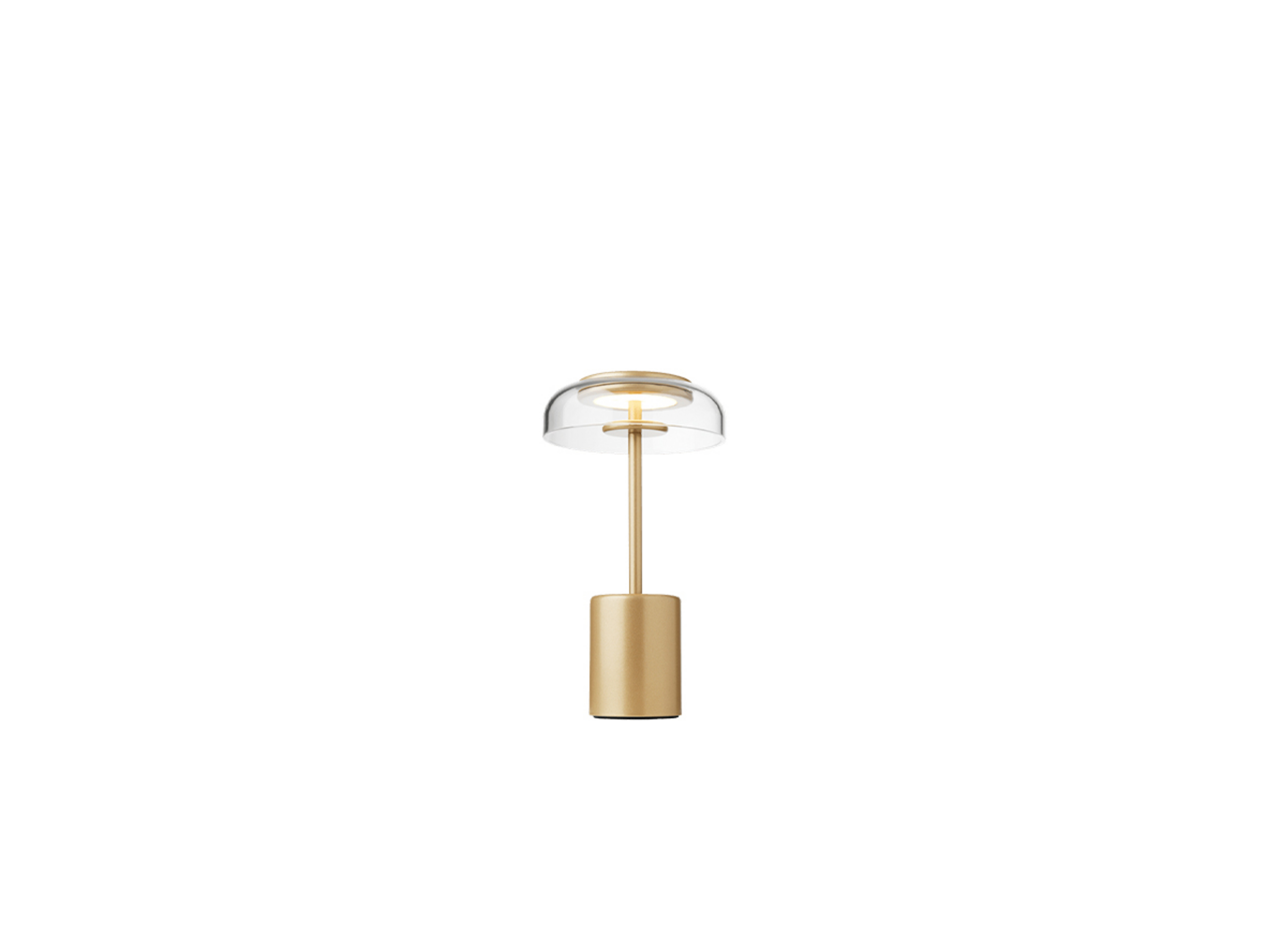 Blossi Portable Bordlampe Mini Nordic Gold/Clear - Nuura