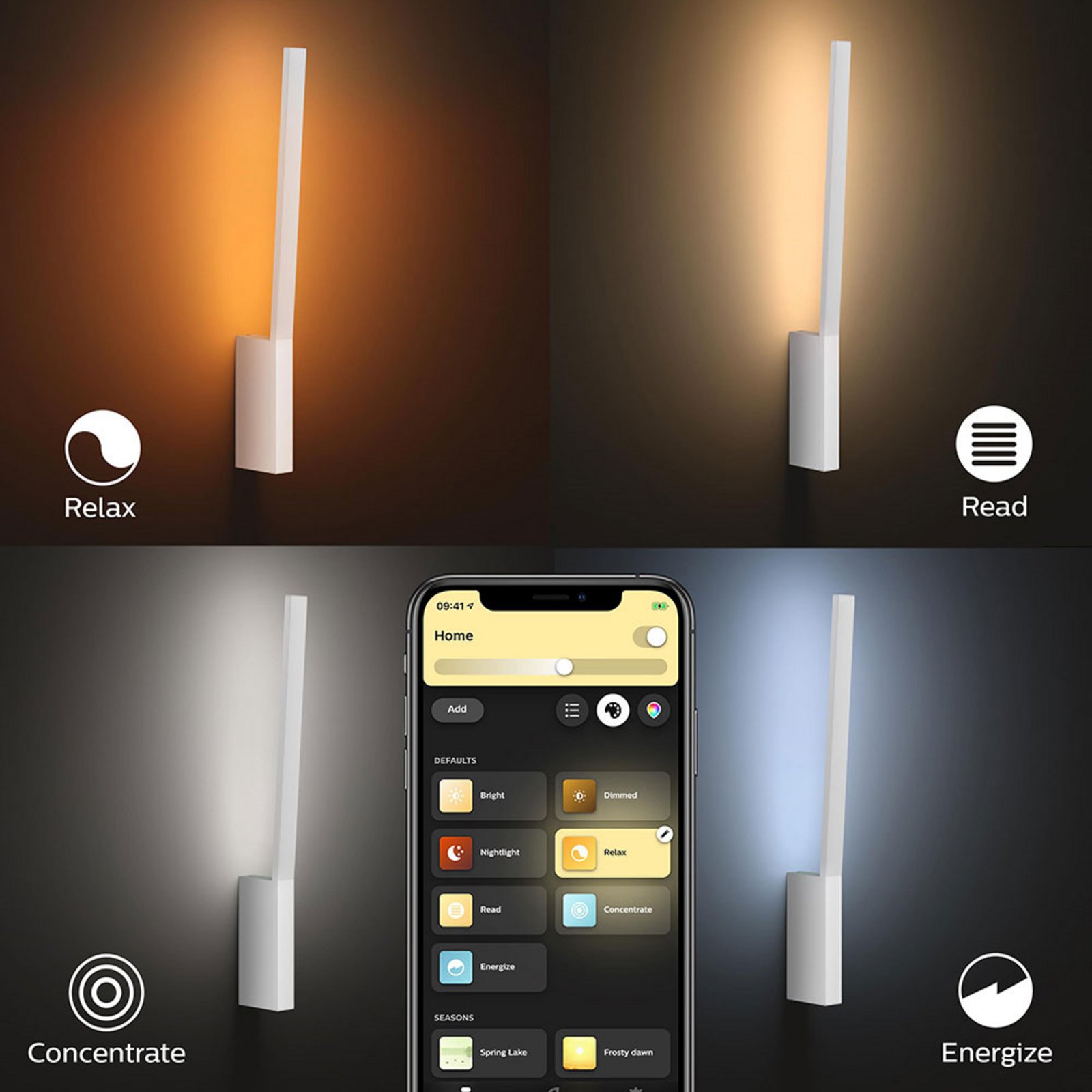 Liane Hue Aplică de Perete White Bluetooth White/Color Amb. - Philips Hue