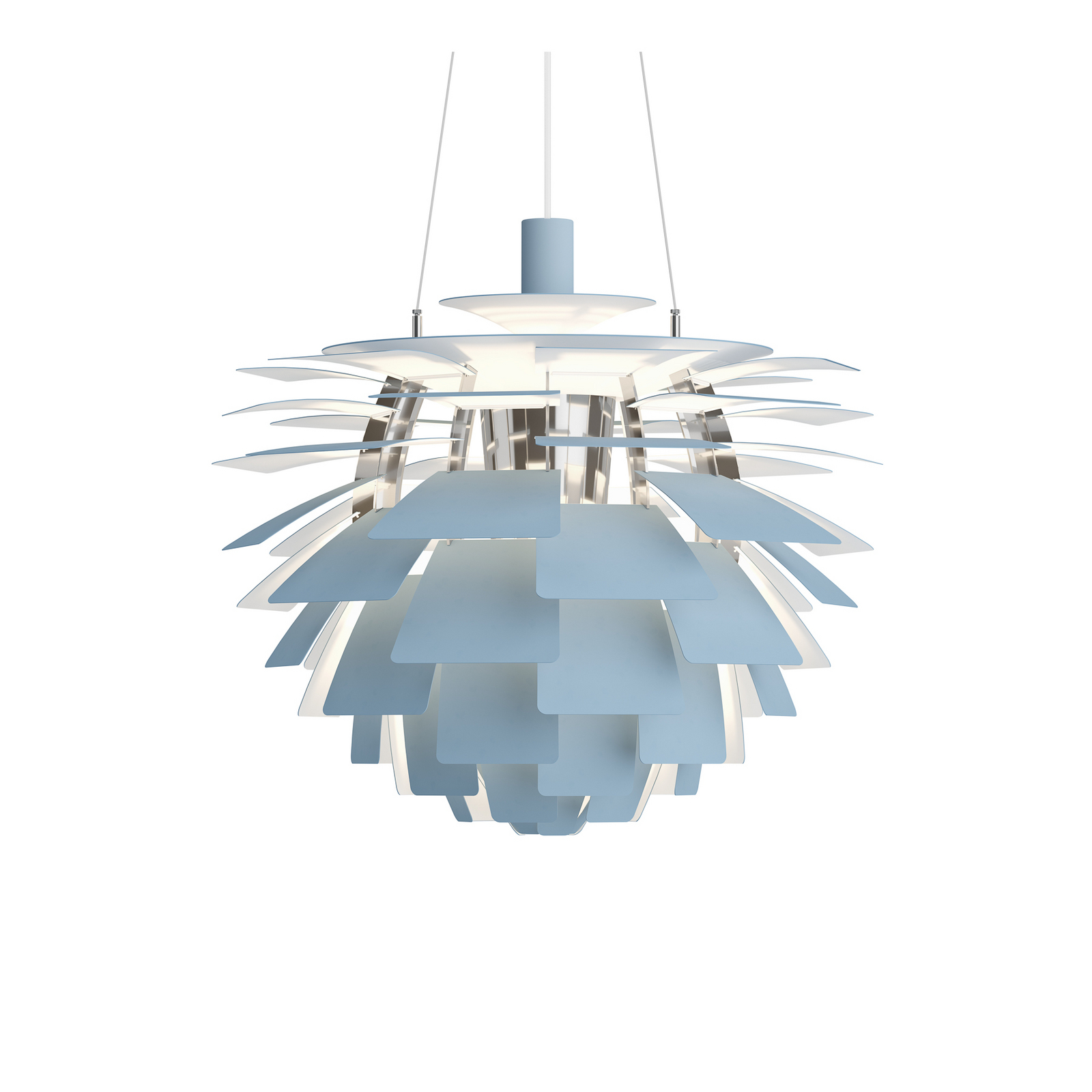 Hanglamp PH Artichoke blauw/chroom Ø 60 cm - Louis Poulsen