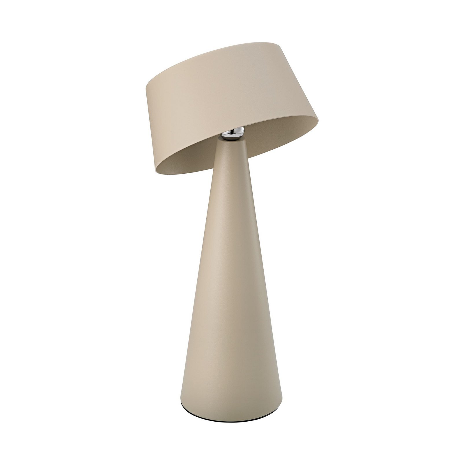 Lampa stołowa LED Solino, beżowa, zasilanie słoneczne/USB, 26 cm, IP44