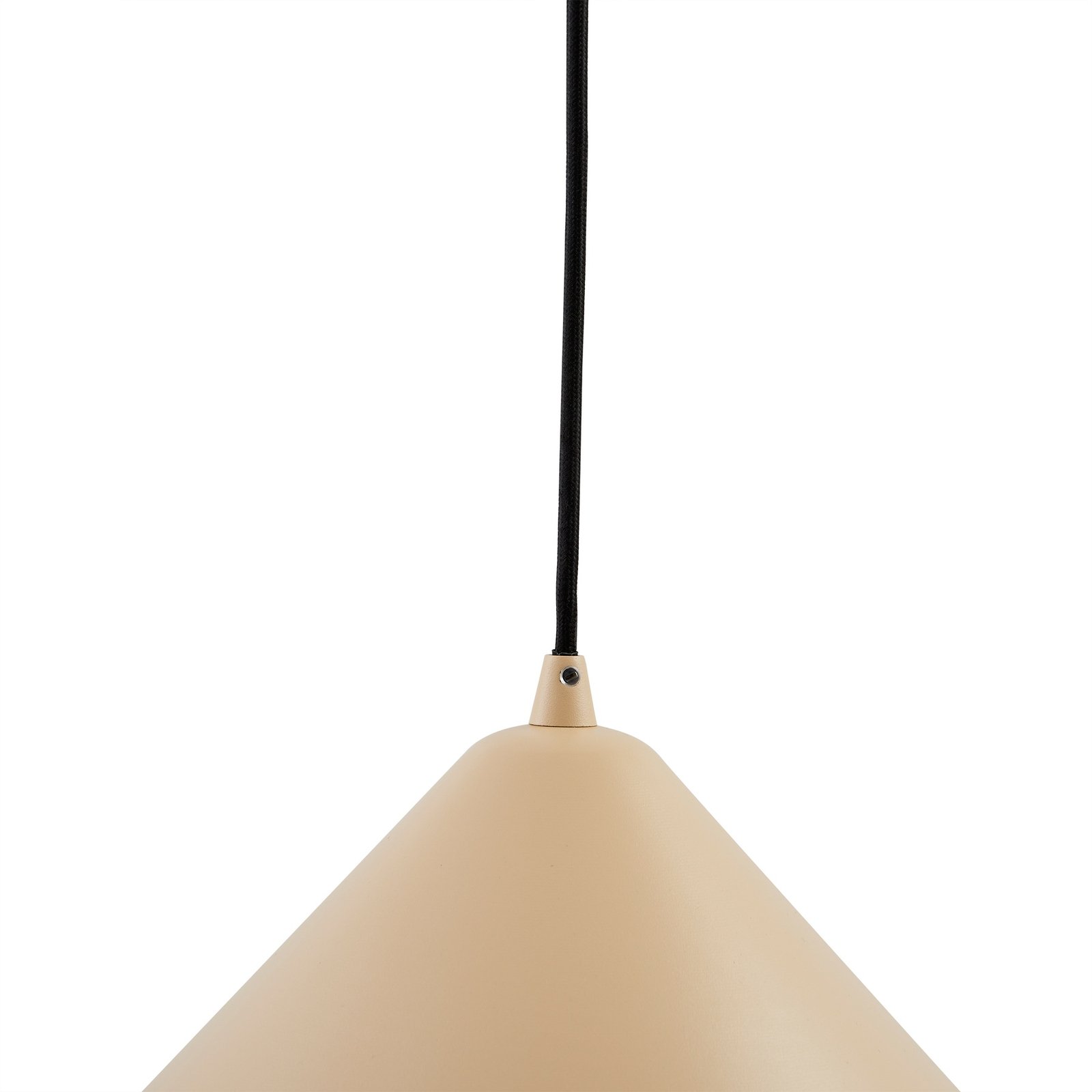 Lindby suspension Clarine, beige, Ø 50 cm, métal