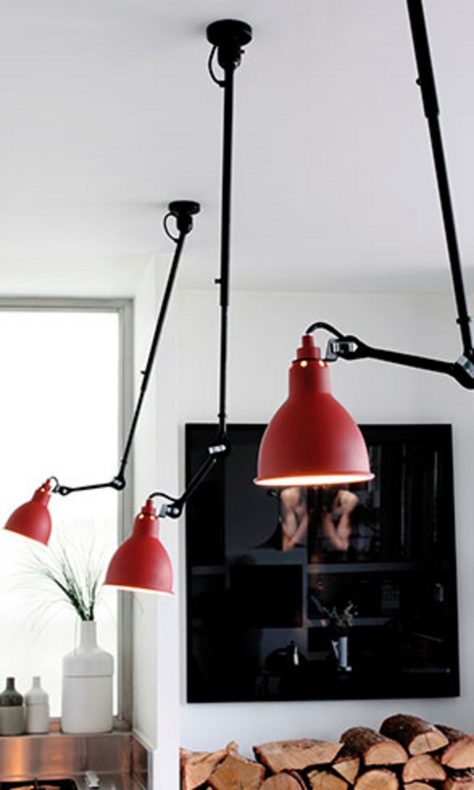 302 Stropní Lampa Red - Lampe Gras