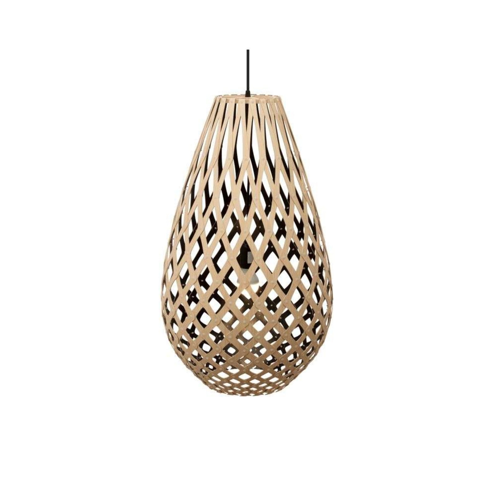 Koura Pendelleuchte H75 Schwarz 1 Seite david trubridge - Wohnzimmer - Bambus