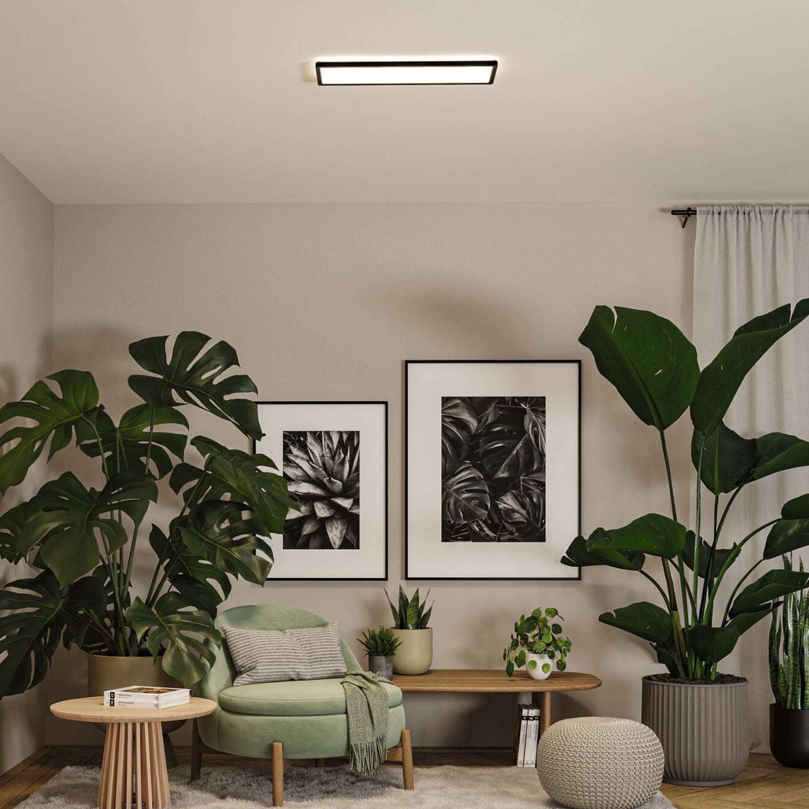 Paulmann Atria Shine LED panel, fekete, hossza 56 cm, IP44 Paulmann Atria Shine LED panel, fekete, hossza 56 cm, IP44