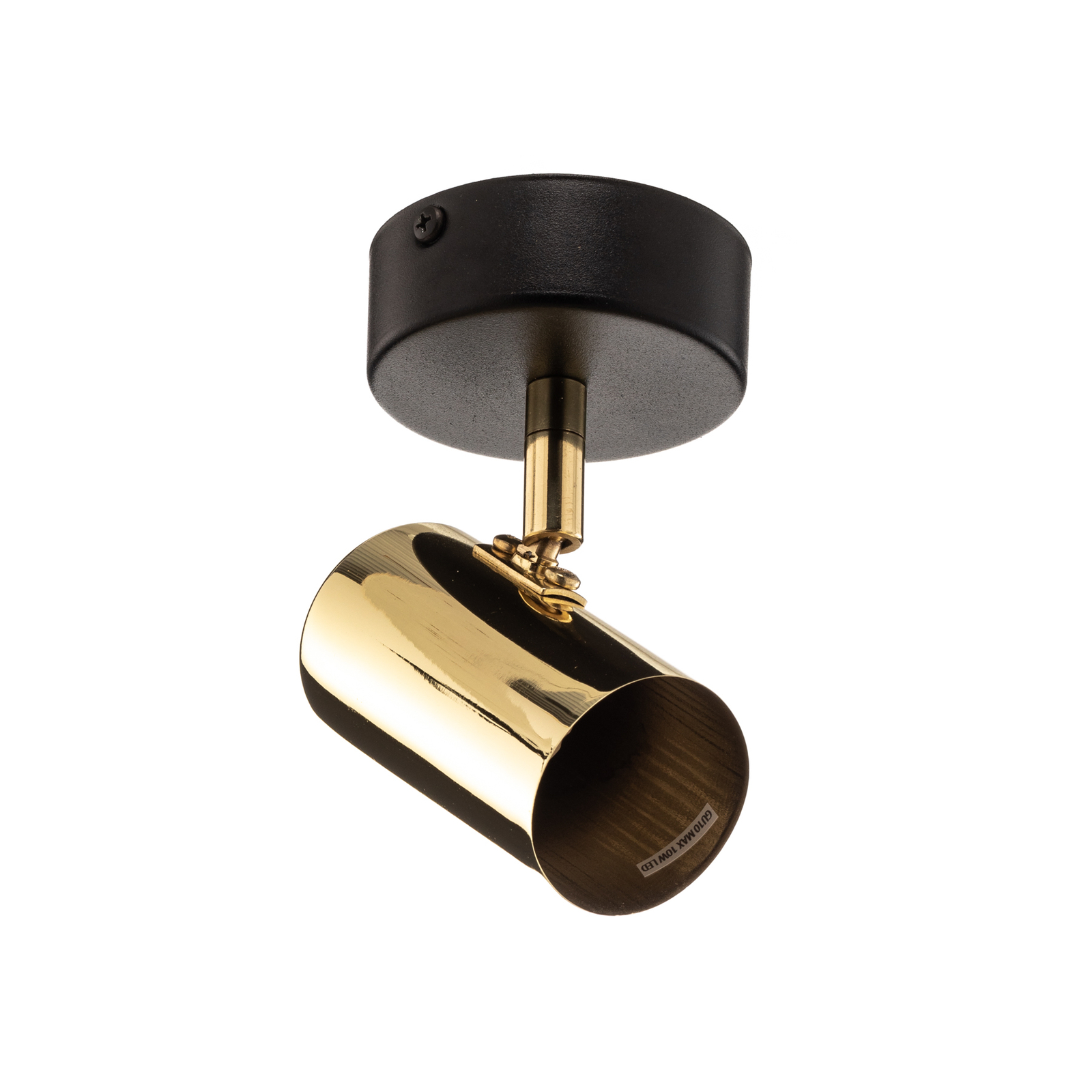 Lund downlight, black and gold, one-bulb