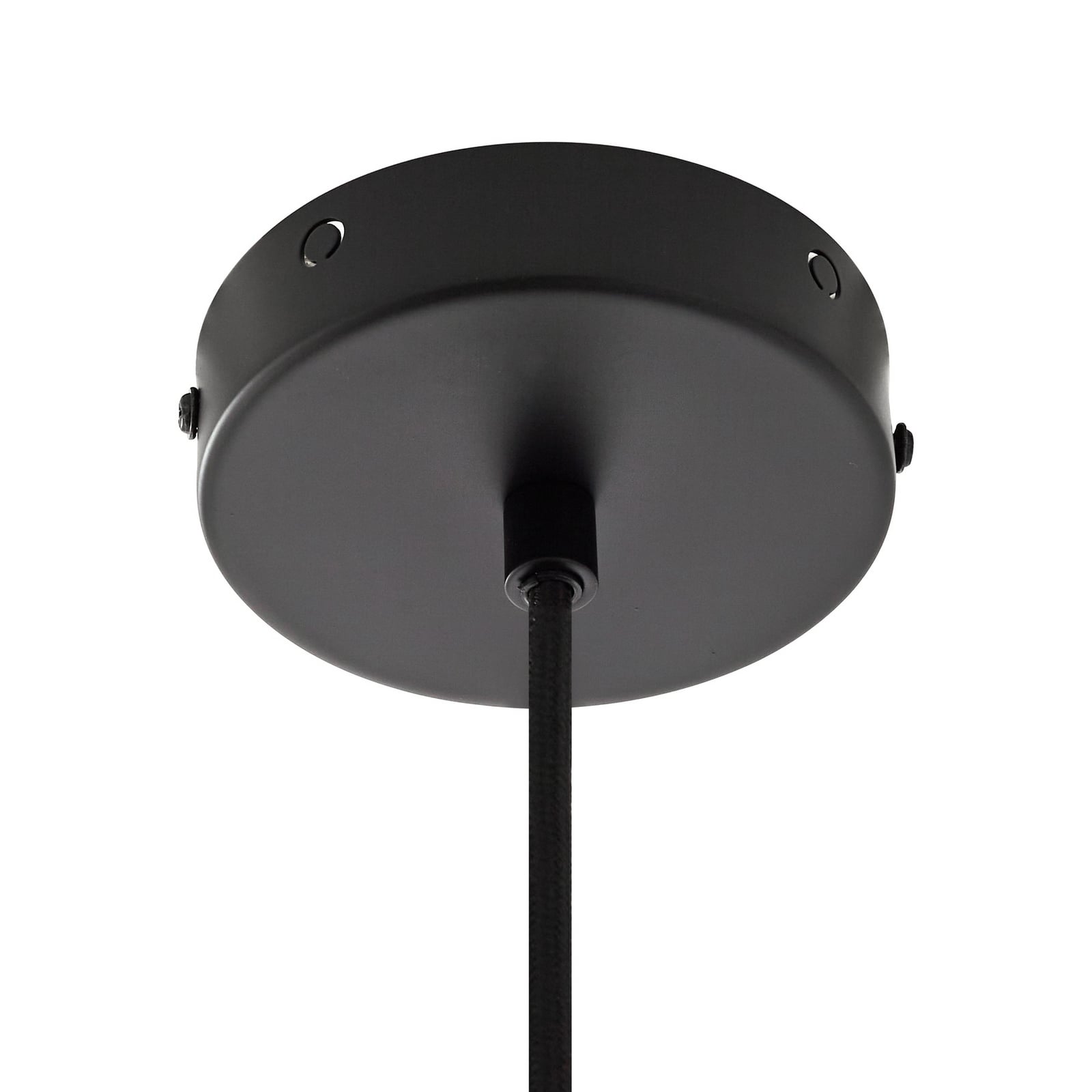 Oura hengelampe, Ø 25 cm, svart, jern, E27 - Nola