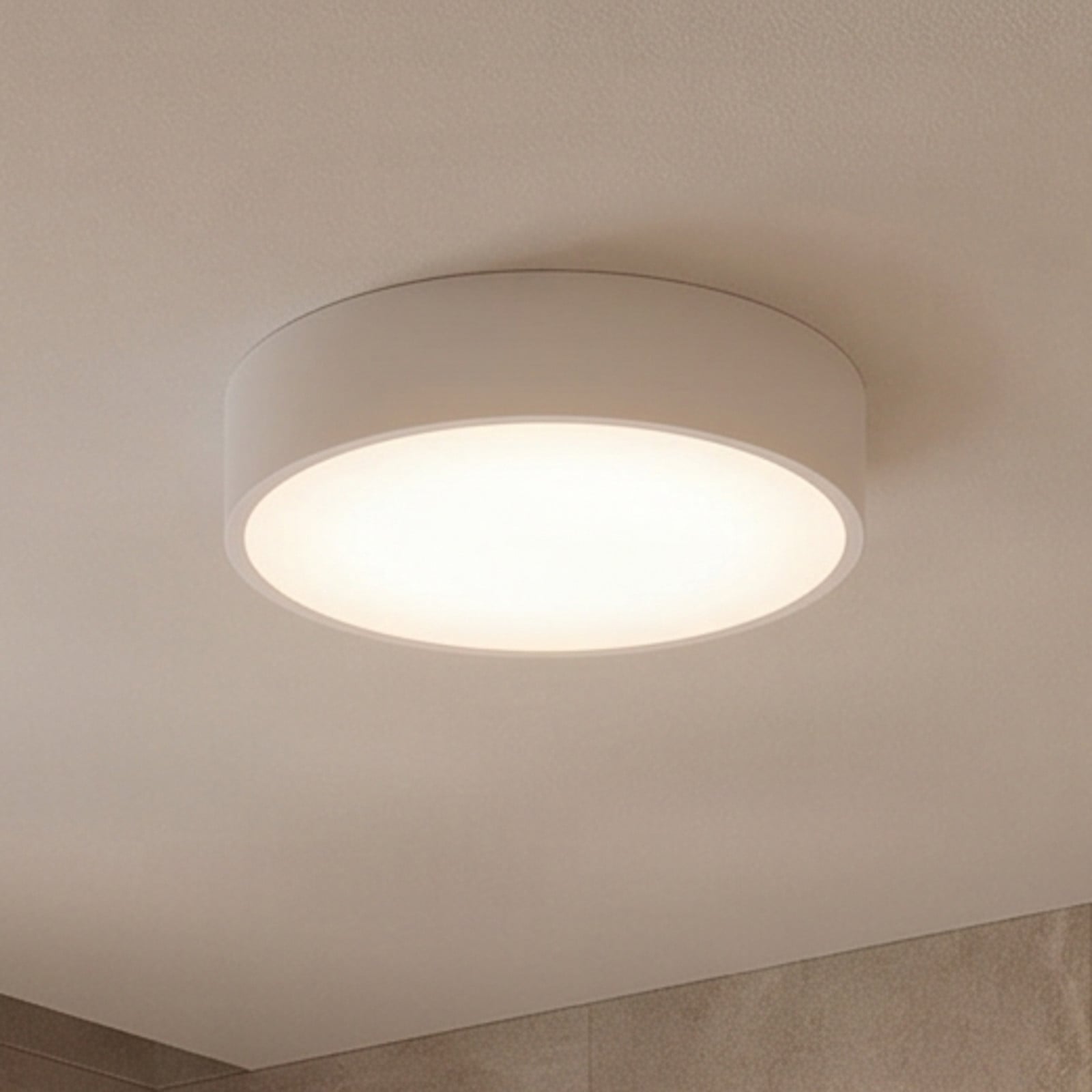 TEMAR LIGHTING Stropna svjetiljka Cleo 300, IP54, Ø 30 cm bijela - Dnevni boravak/blagovaonica - Moderan - Metal