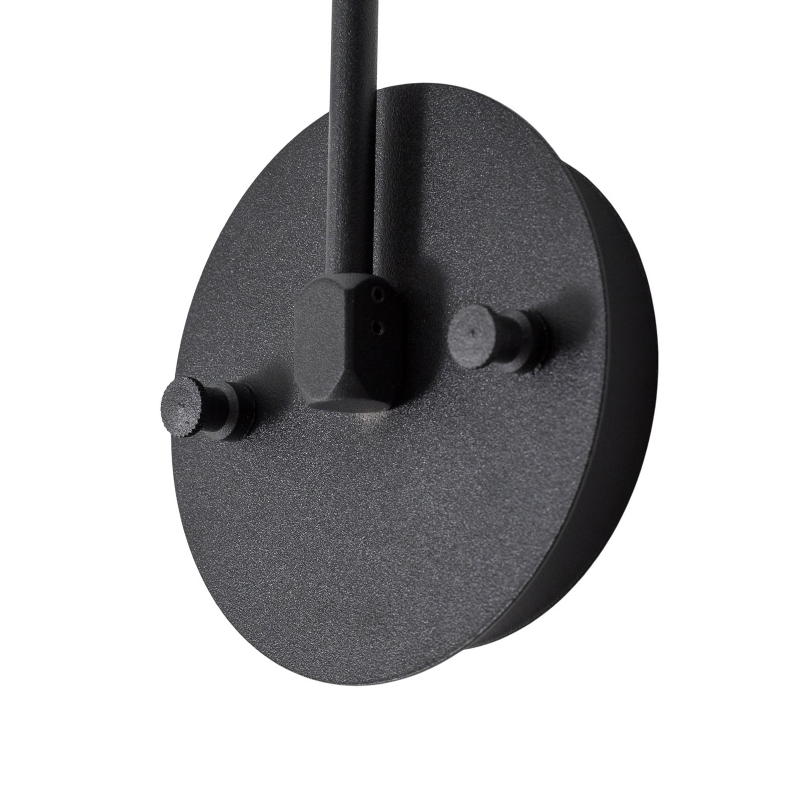 Aplique de pared Daisy, negro, cristal, altura 22 cm, E27