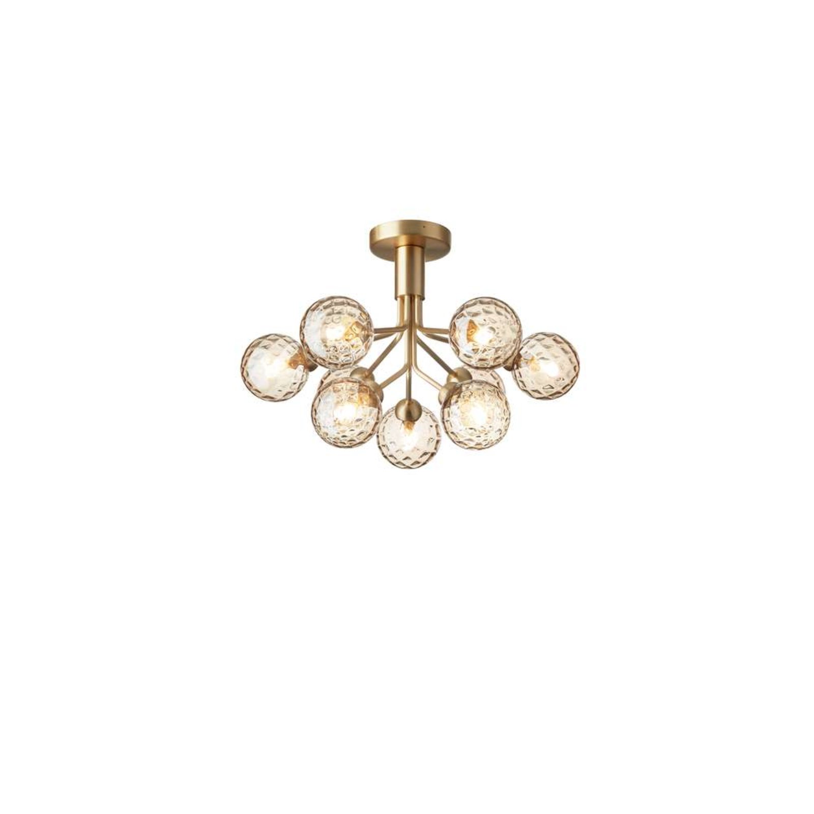Nuura griestu lampa Apiales 9, Ø 60 cm, misiņa/zelta krāsā