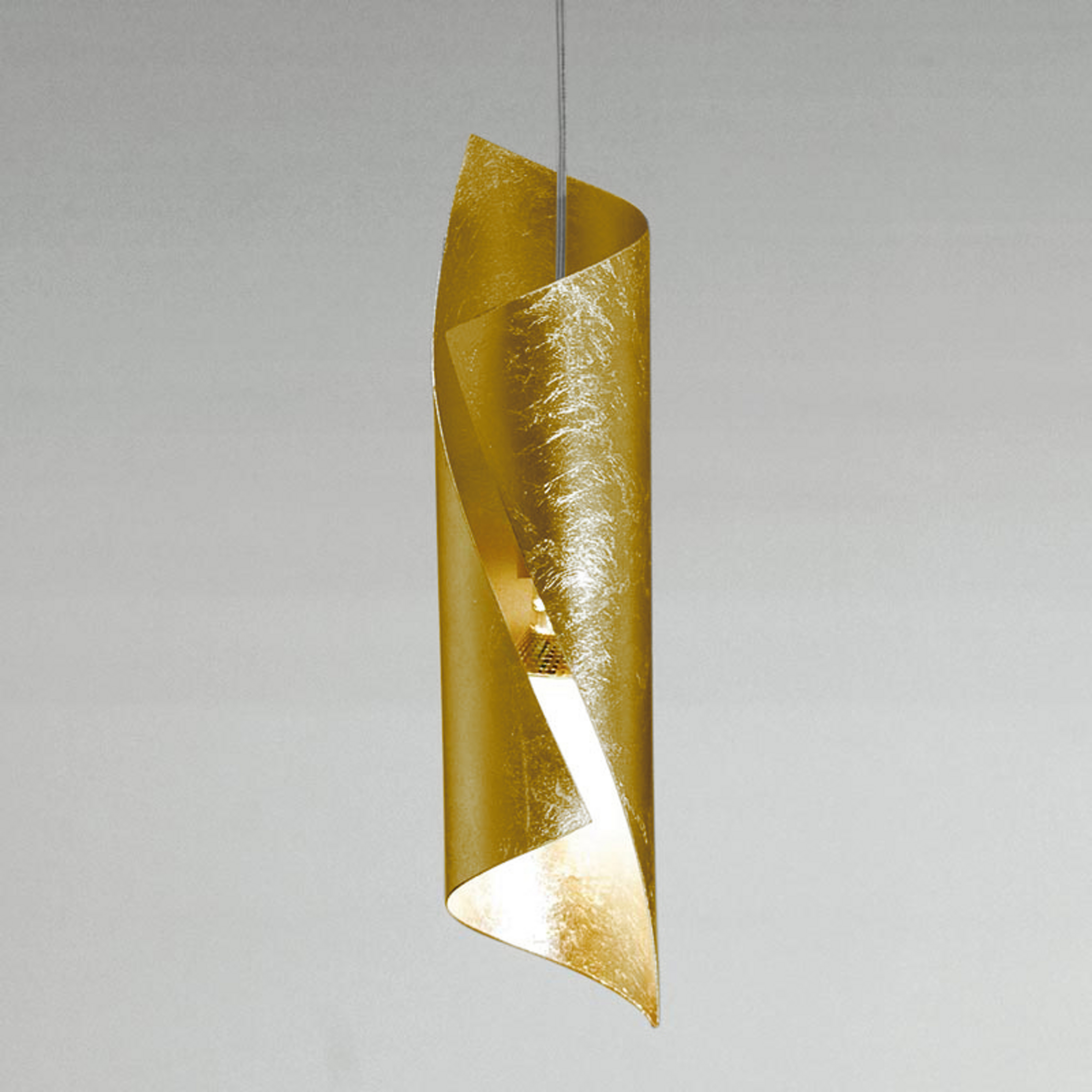 Závěsná lampa Knikerboker Hué LED 8x37 cm zlatý list