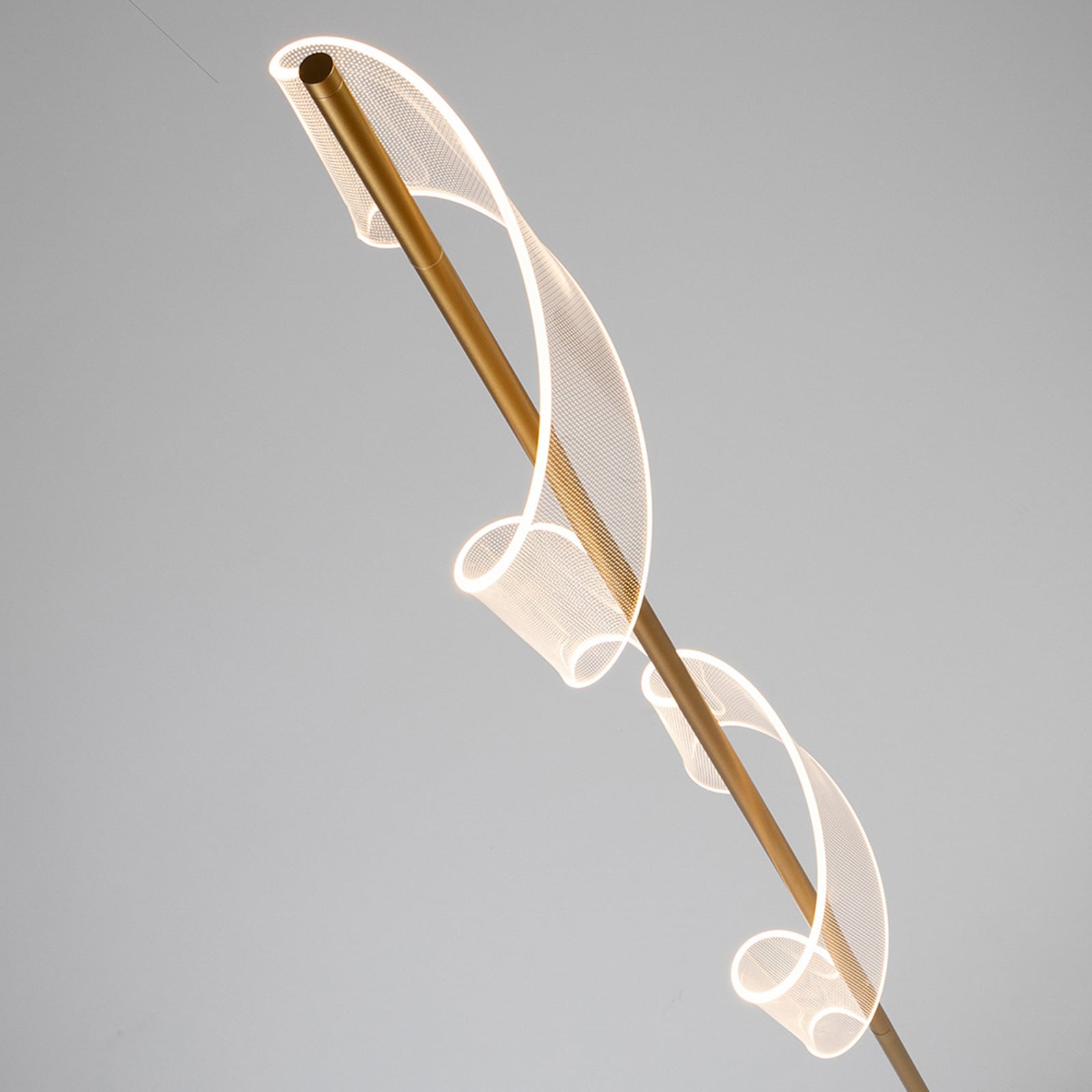 Podna svjetiljka Velas LED, zlatne boje, visina 160 cm, metal Podna svjetiljka Velas LED, zlatne boje, visina 160 cm, metal