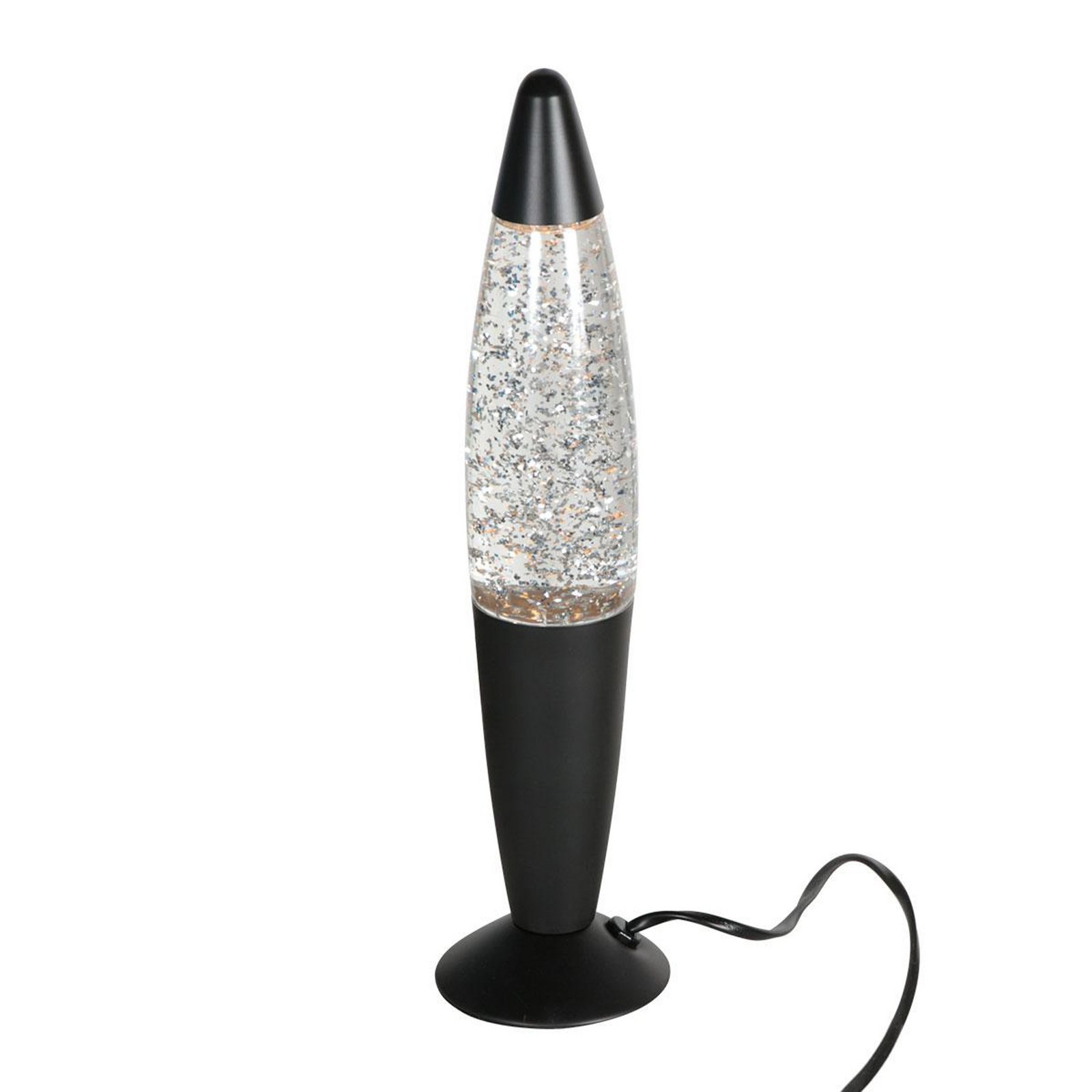 Volcan 4187 table lamp, black, glitter effect, E14