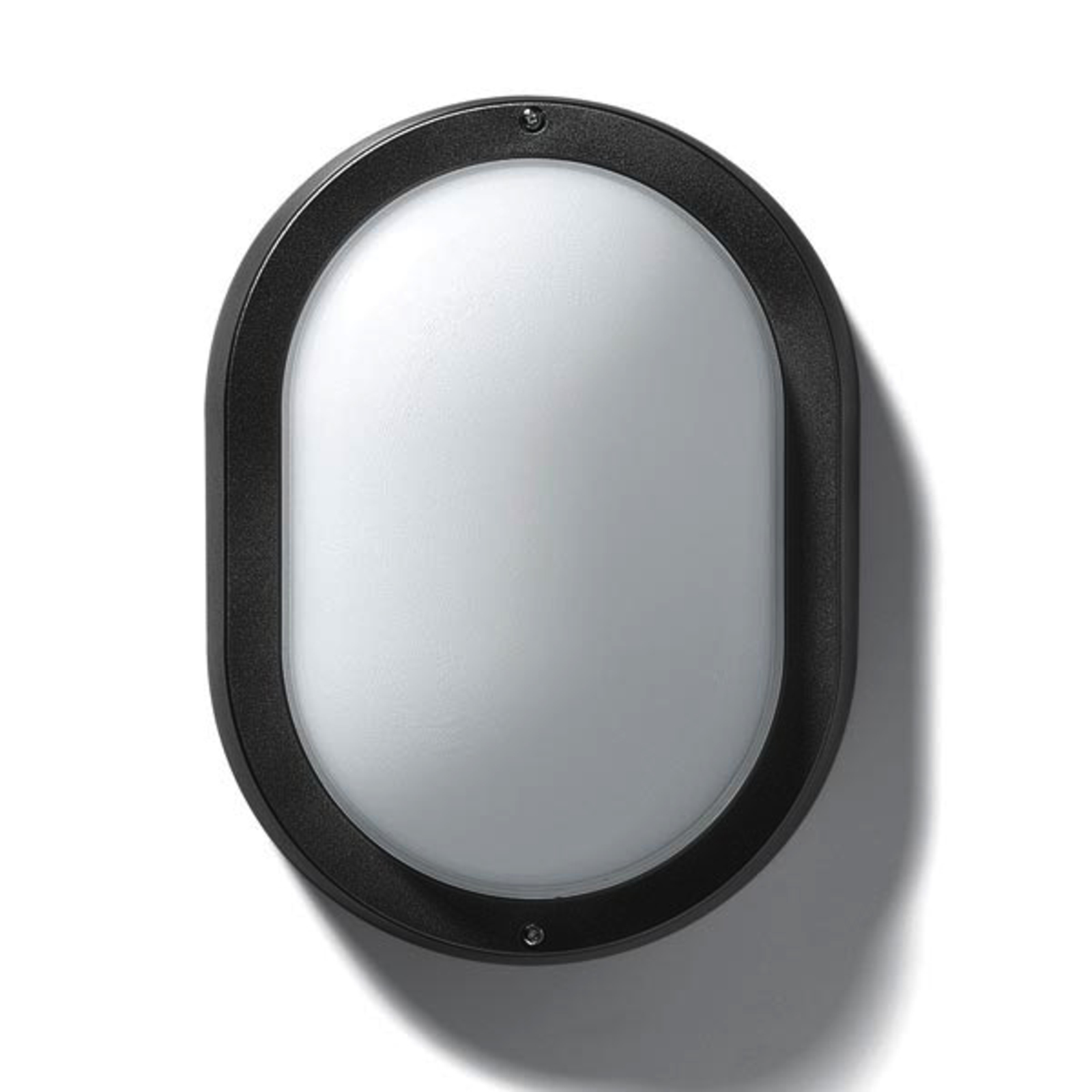 PERFORMANCE LIGHTING Wall or ceiling lamp EKO 19 IP44, black, plastic, glass, E27, 60 W, energy efficiency: A++, L: 25.4 cm, W: 18.7 cm