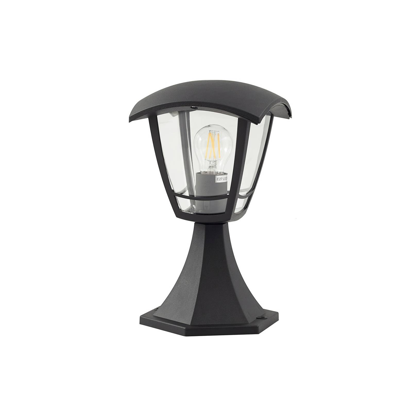 Sokkellamp buiten - modern - zwart - Kunststof - buiten sokkel - buitenlamp - dimbaar - Lindby Isidoro