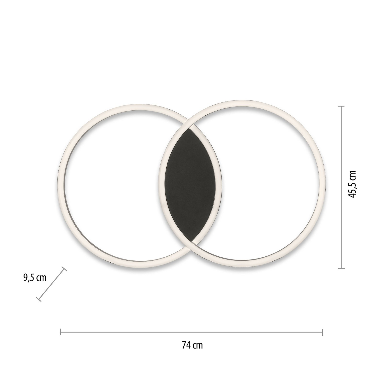 Paul Neuhaus Q-MARKO plafonnier LED, x2, rond