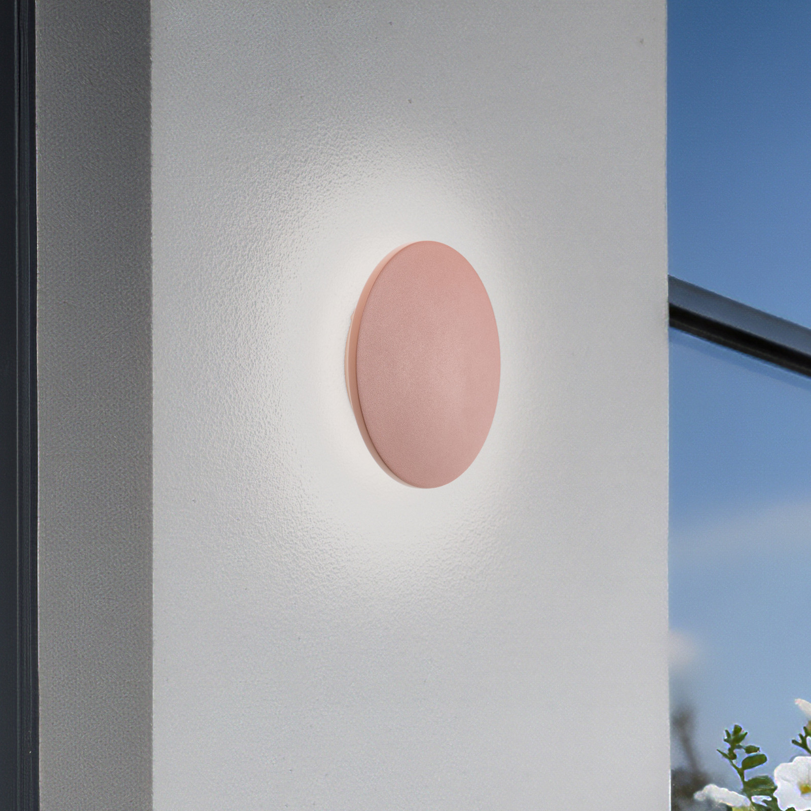 Euluna Aplică de perete LED Aria M roșu cărămiziu aluminiu Ø 18 cm