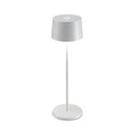 Zafferano Olivia 3K lampada da tavolo ricaricabile IP65 bianco