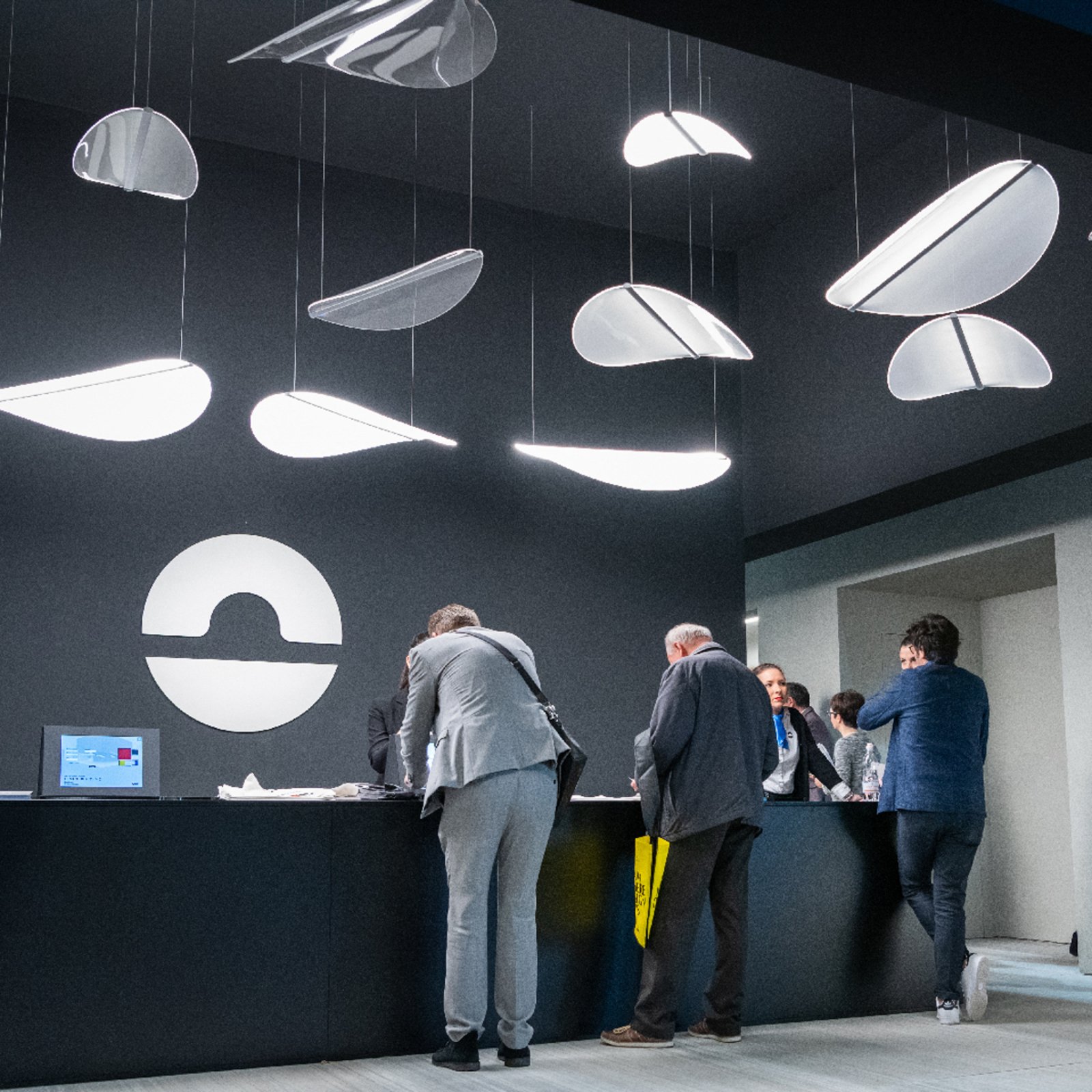 Lampada LED a sospensione Diphy, 96 cm, 1 luce, DALI-Push - Stilnovo