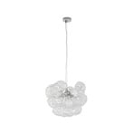 Lucande Diborah pendant light, clear, Ø 43 cm, glass, G9