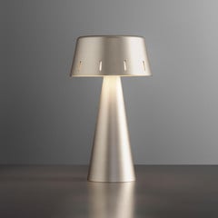 OLEV Makà Lámpara de mesa LED con batería recargable, titanio