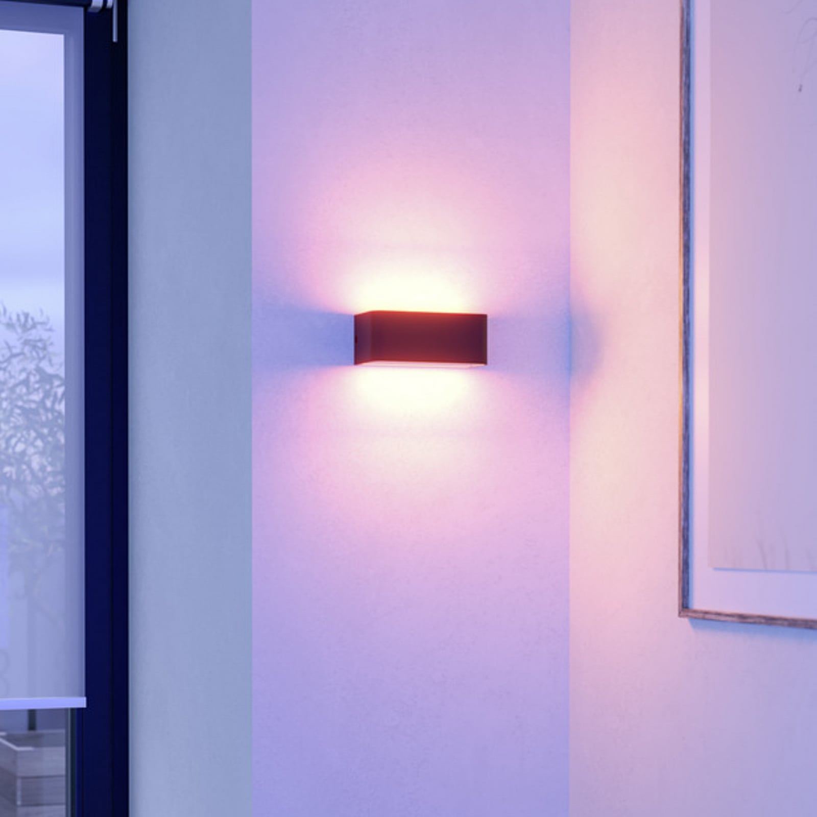 Applique d'extérieur LED intelligente EGLO connect SANIA-Z, noire, IP55 Applique d'extérieur LED intelligente EGLO connect SANIA-Z, noire, IP55