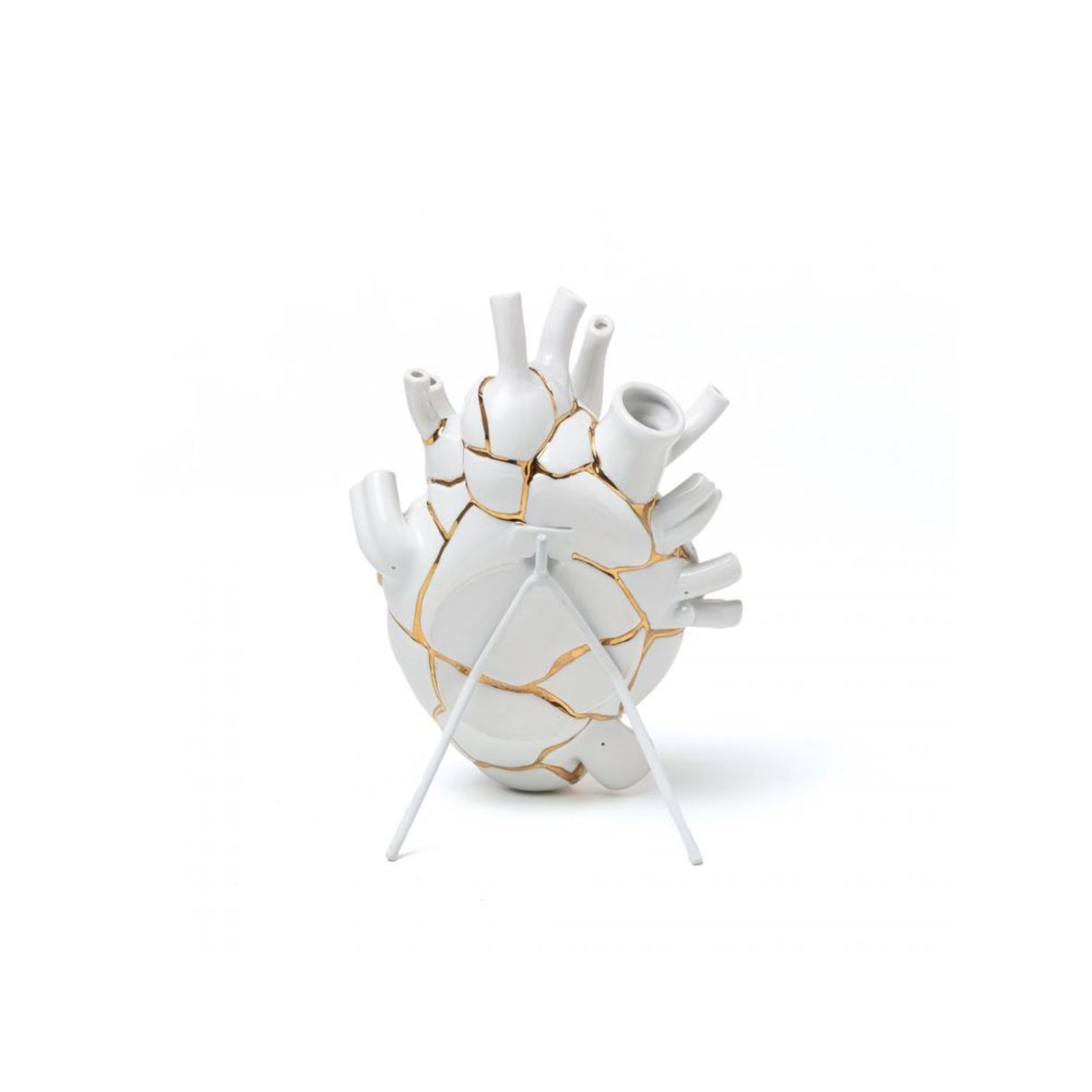 Kintsugi Porcelain Heart Vase Love In Bloom - Seletti