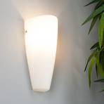 Glazen wandlamp Hermine in wit