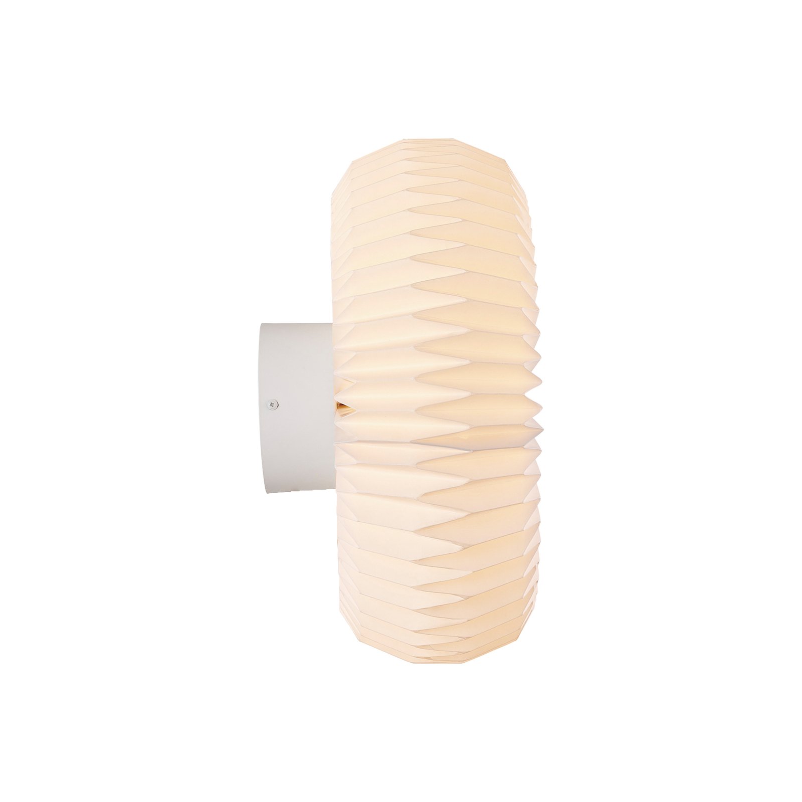 Belloy 40 plafondlamp, papieren plissékap, wit