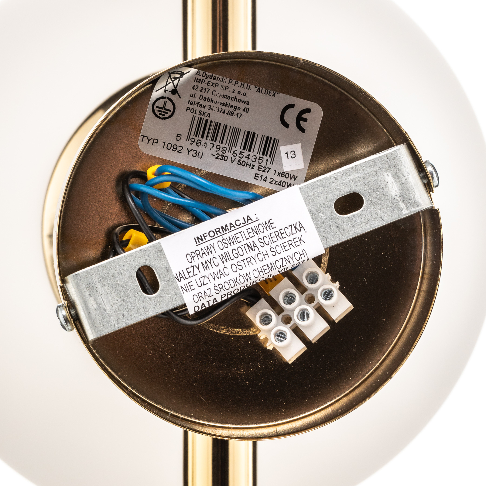 Dione Wandleuchte, goldfarben, 3-flammig - ALDEX