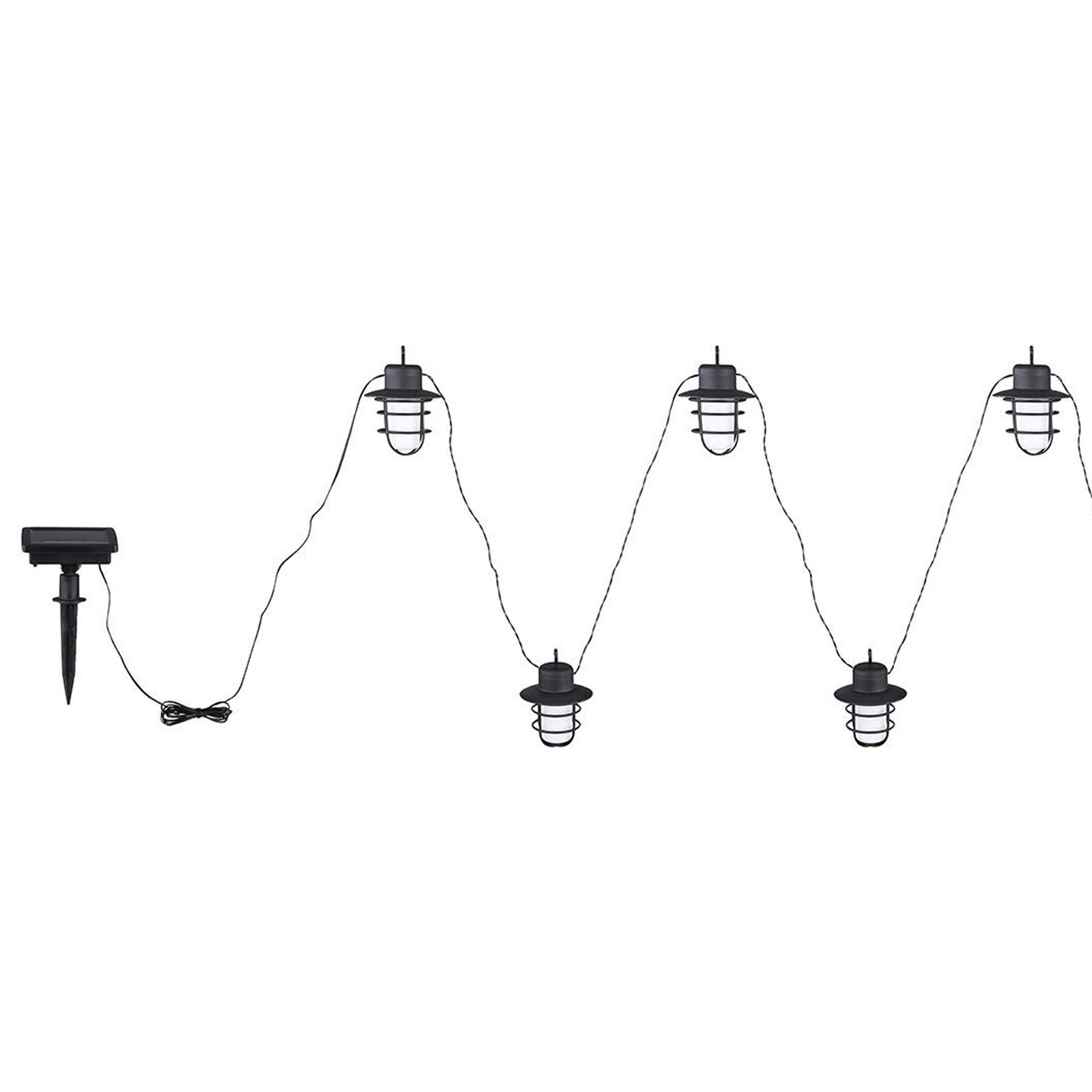 Cadena de luces LED solar 33059F con 10 faroles