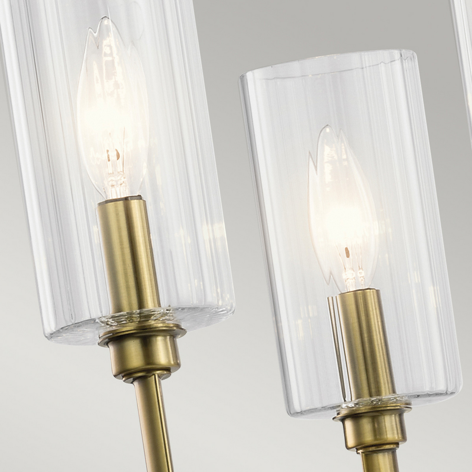 Quintiesse Kimrose candelabru 6 becuri alamă - Camera de zi / sufragerie - alamă periată transparent - Metal