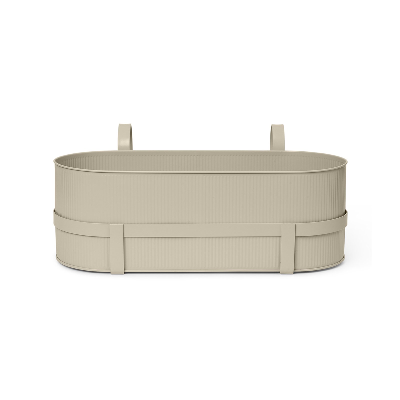 ferm LIVING flower box Bau, beige, steel, width 45 cm