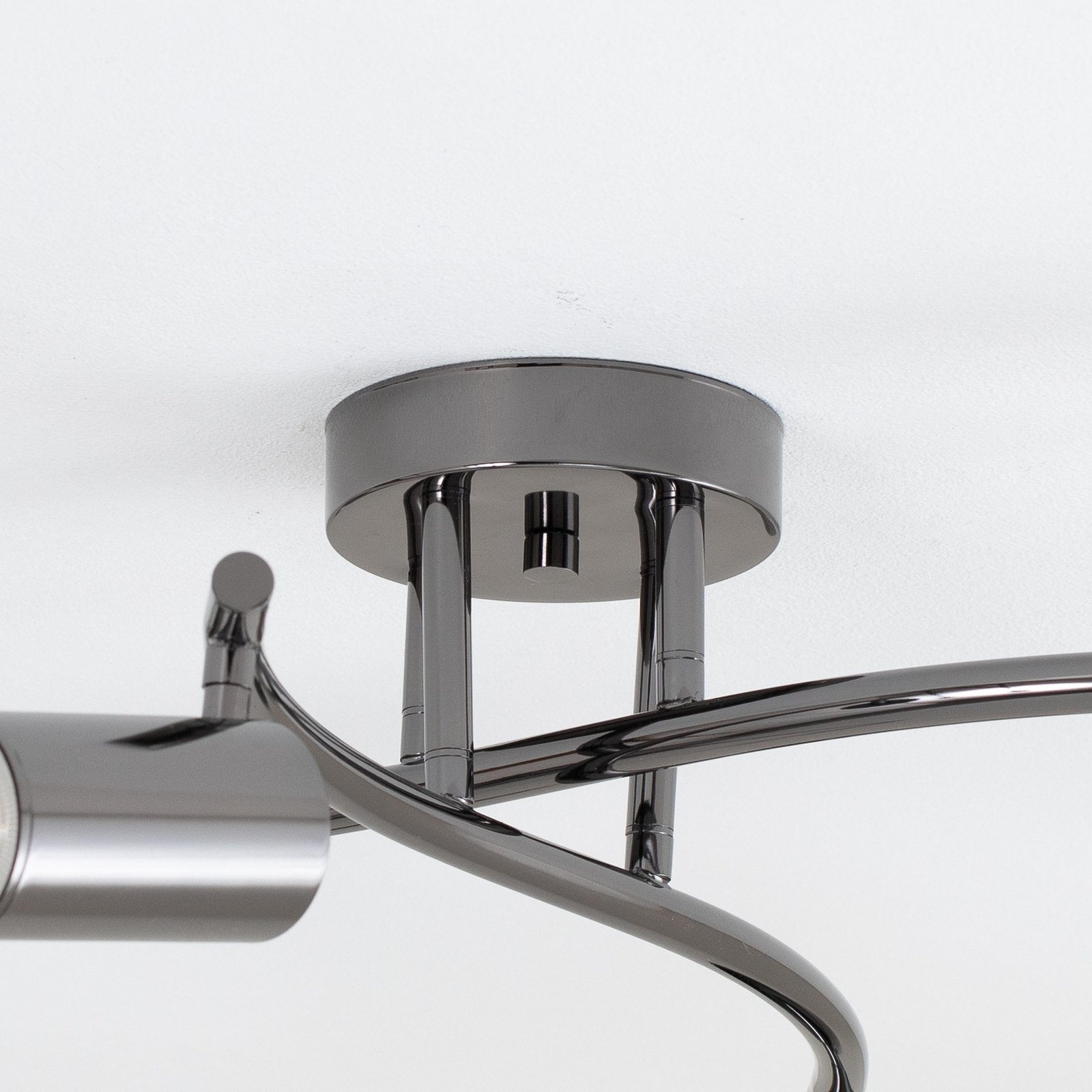 Downlight Spotte, svart-krom, 4 lyskilder