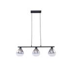 Lindby suspension Pendura, noir, verre, longueur 75 cm