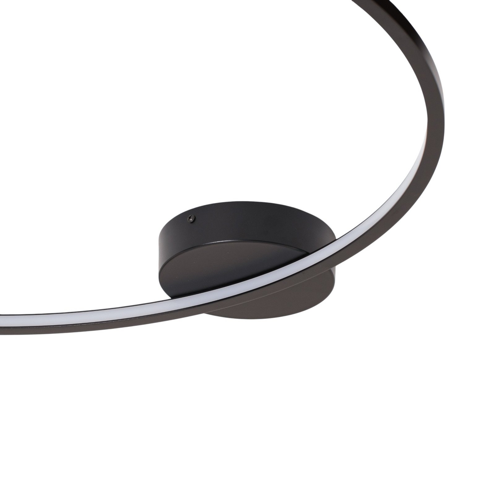 LED-Deckenleuchte Saturno, schwarz, Ø 80 cm, Metall, 4.000 K