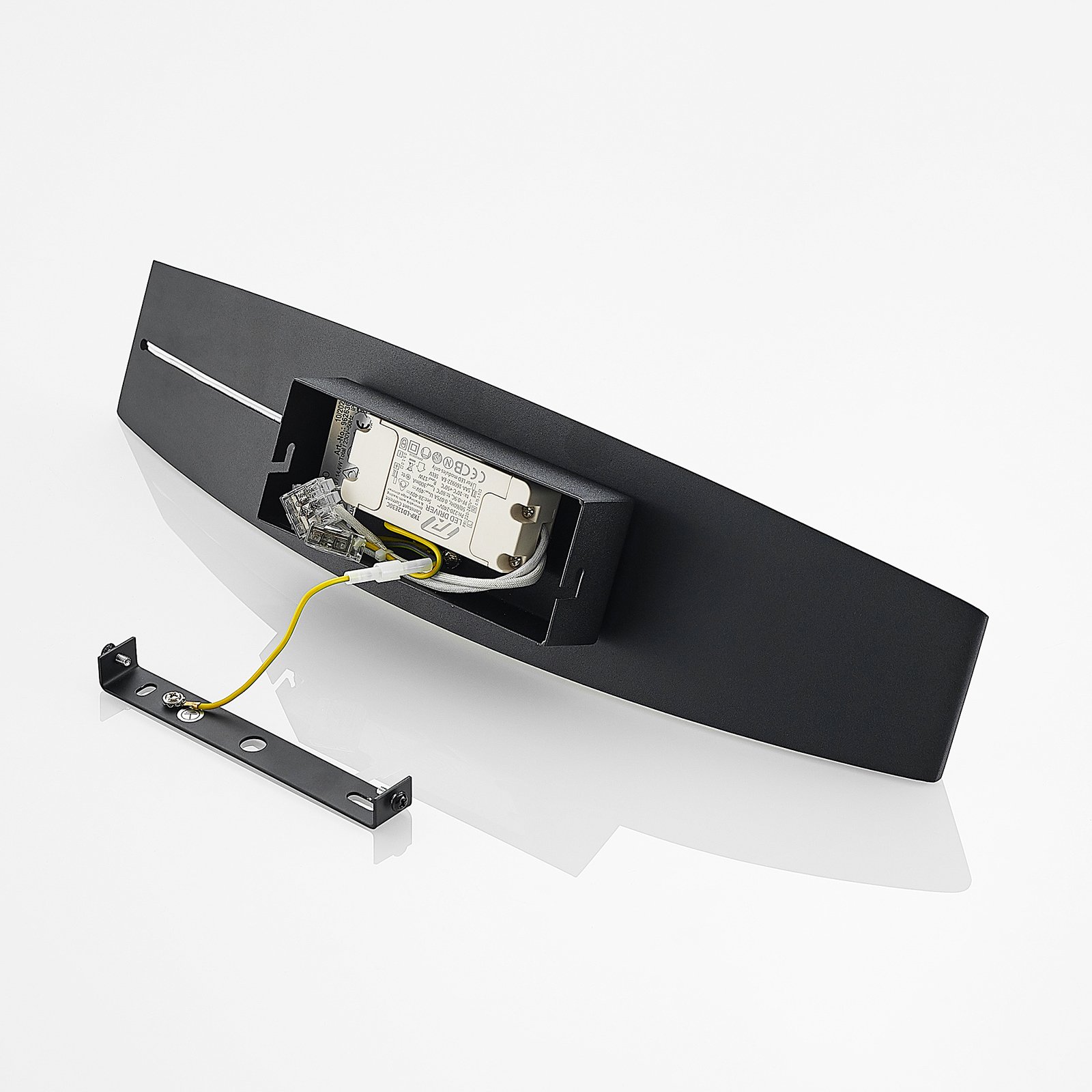 Arcchio Jelle LED-vägglampa, 43,5 cm, svart