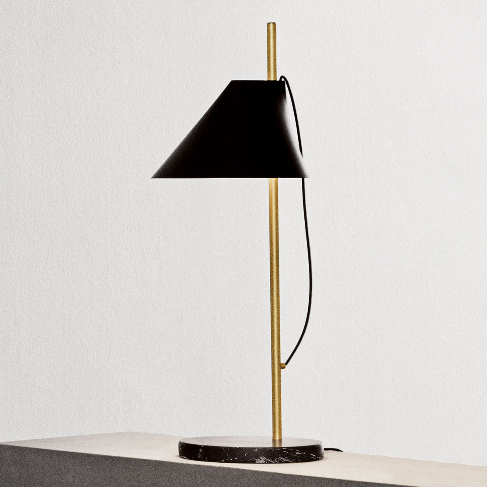 Louis Poulsen Yuh Brass marble table lamp, black