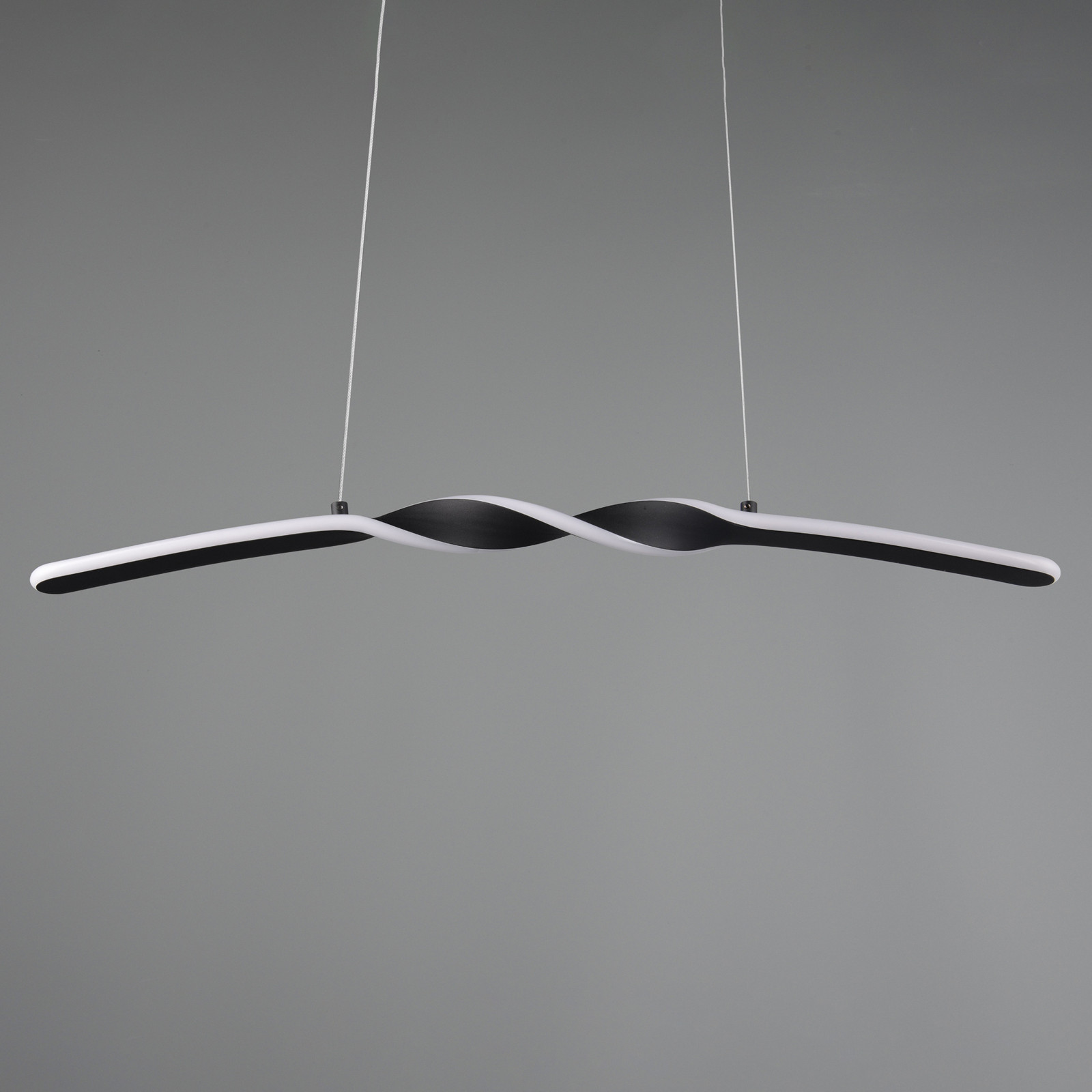 Reality Leuchten Lampă suspendată LED Ginko negru mat metal lungime 79 cm - Camera de zi / sufragerie - Modern