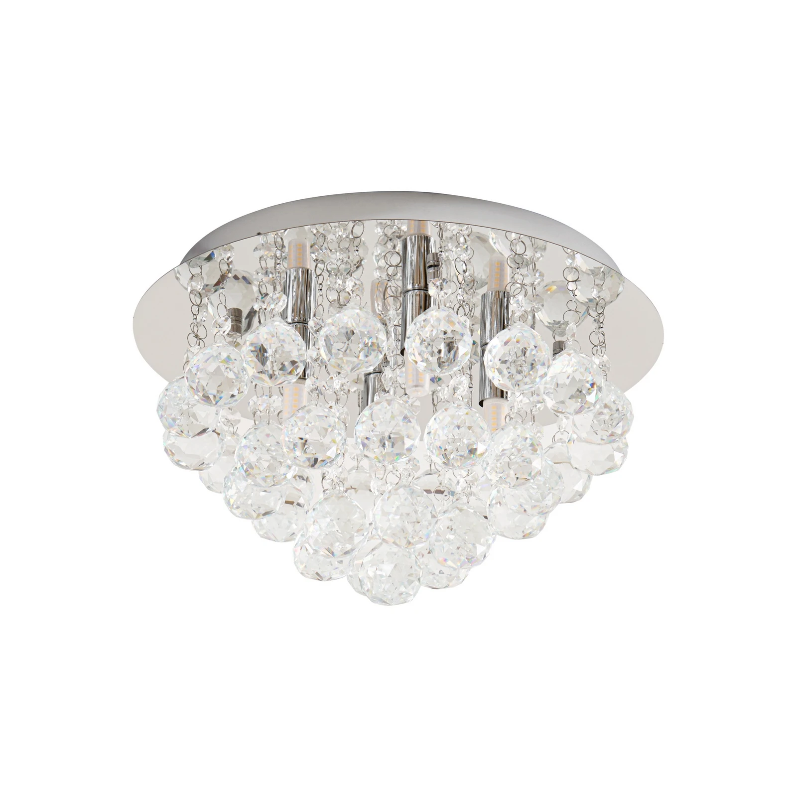 Lindby Deckenleuchte Antonino, Ø 35 cm, 4-flg., Kristall, G9