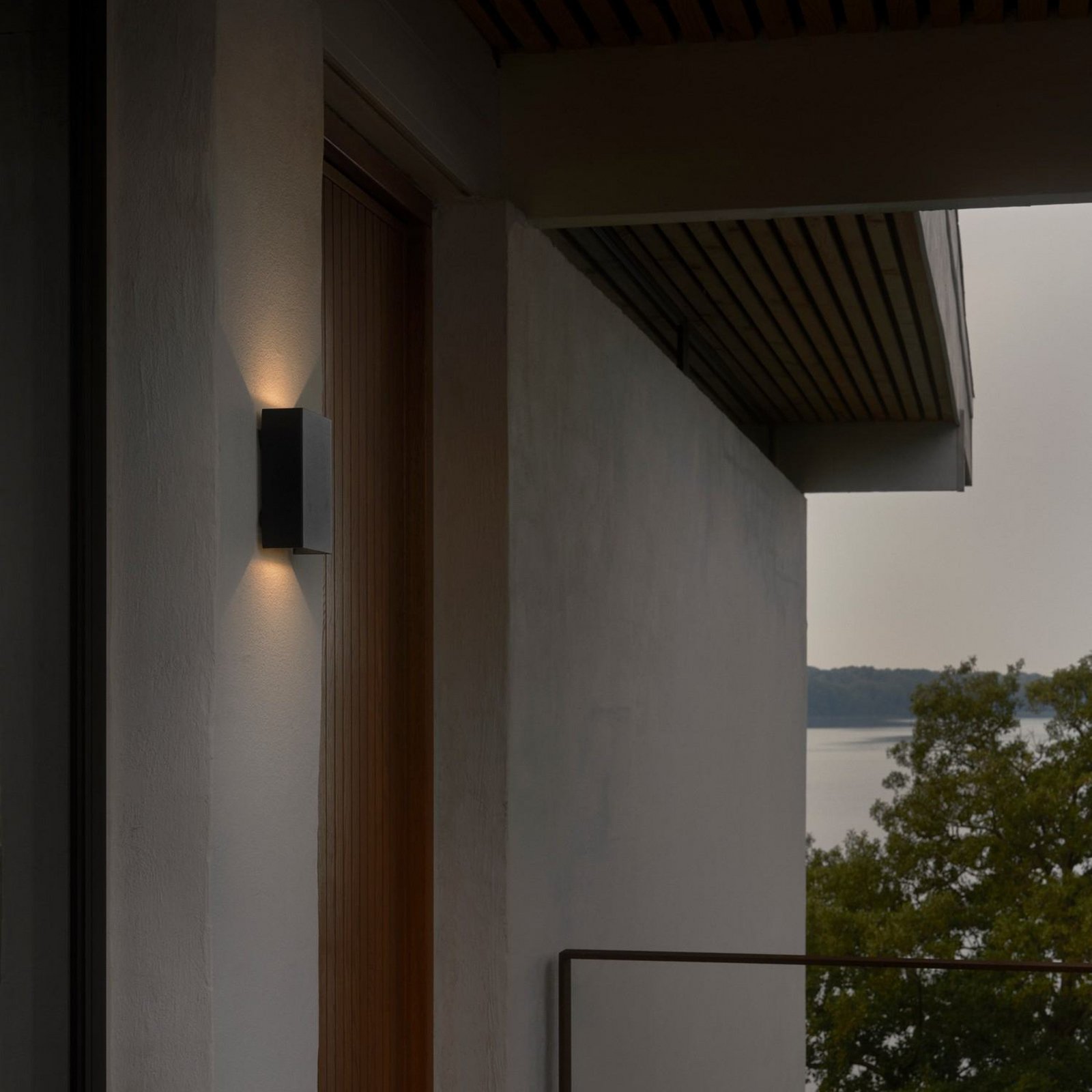 LED outdoor wall lamp Fold Seaside up/down, 10 x 15 cm, black