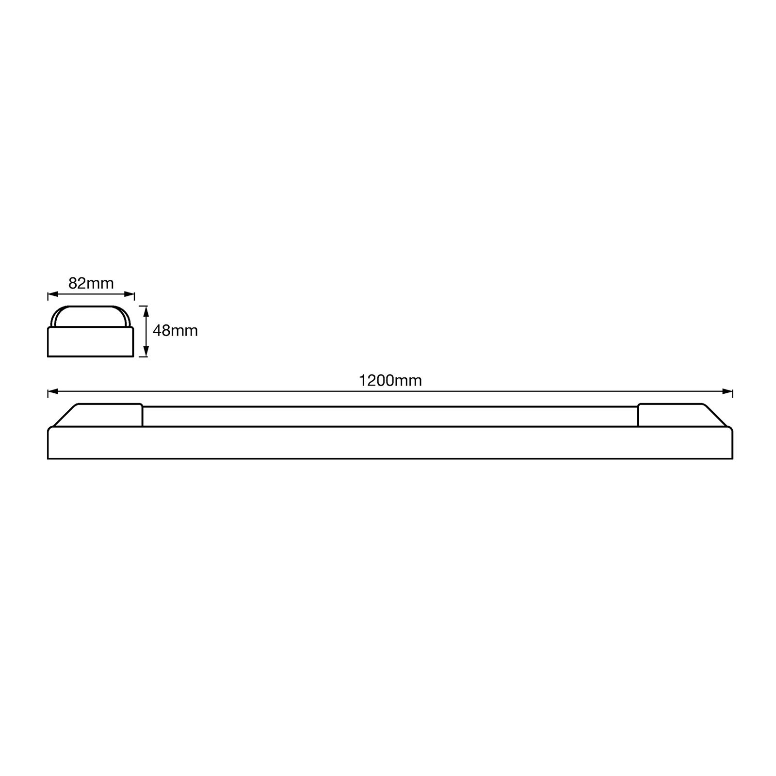 LEDVANCE Power Batten Dopp stropní 120cm 3 000 K