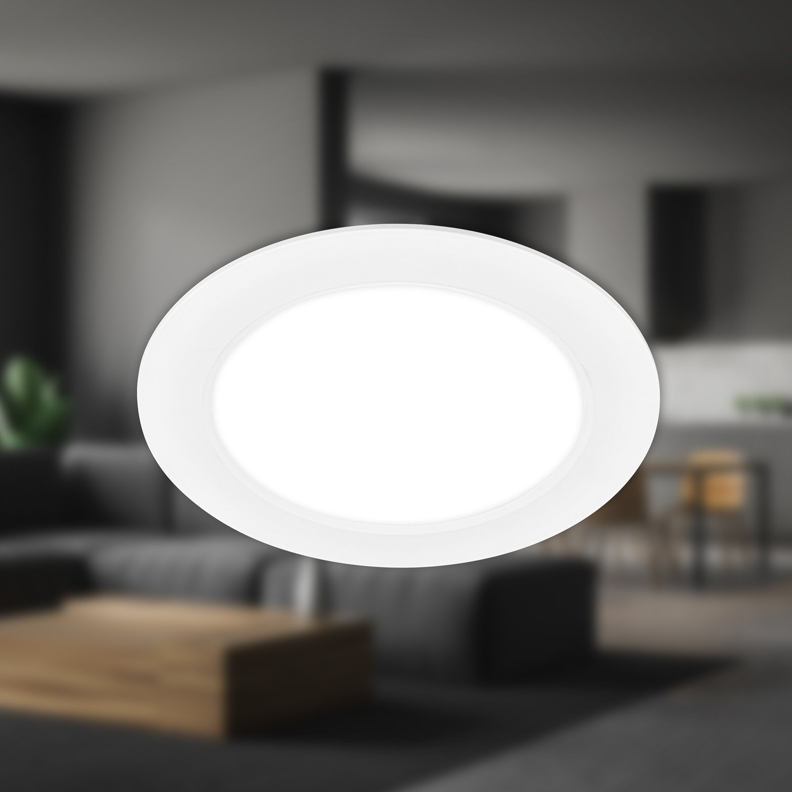 LED recessed light Jeft, Ø 17 cm, white, 4000K, not dimmable