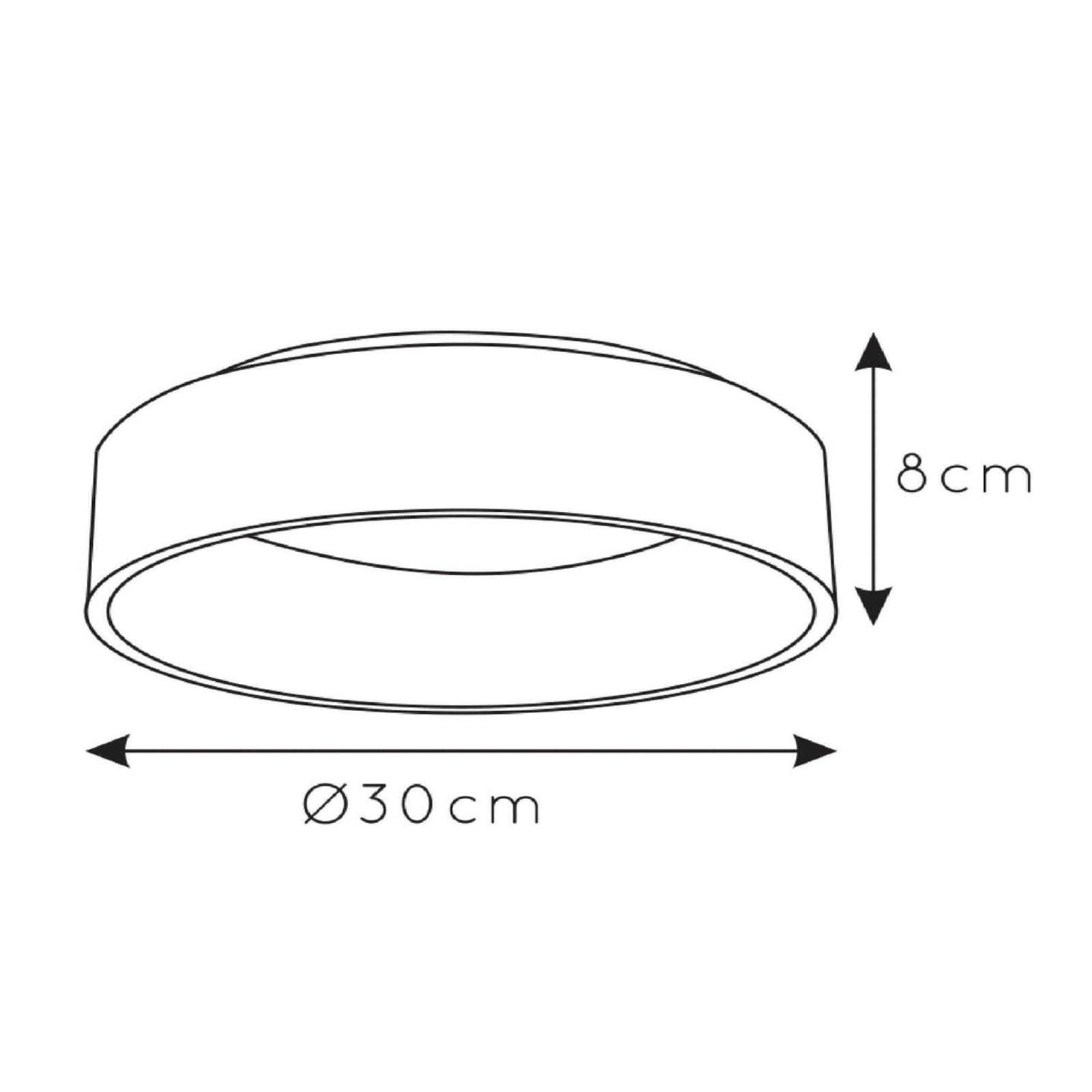 Talowe LED-kattovalaisin, valkoinen, Ø 30 cm