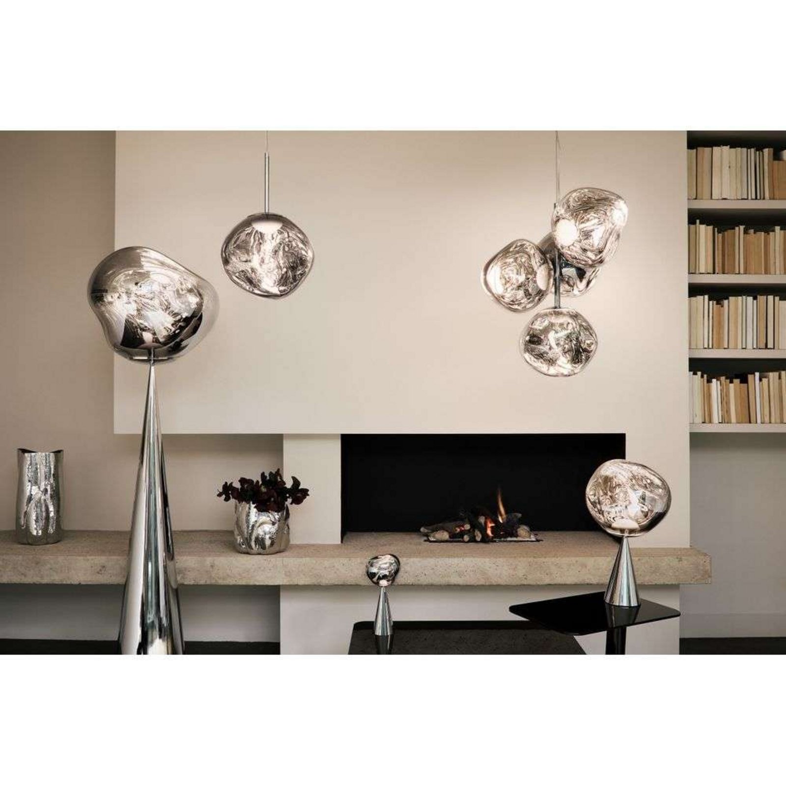 Melt Cone Fat Lampadar Silver/Silver - Tom Dixon