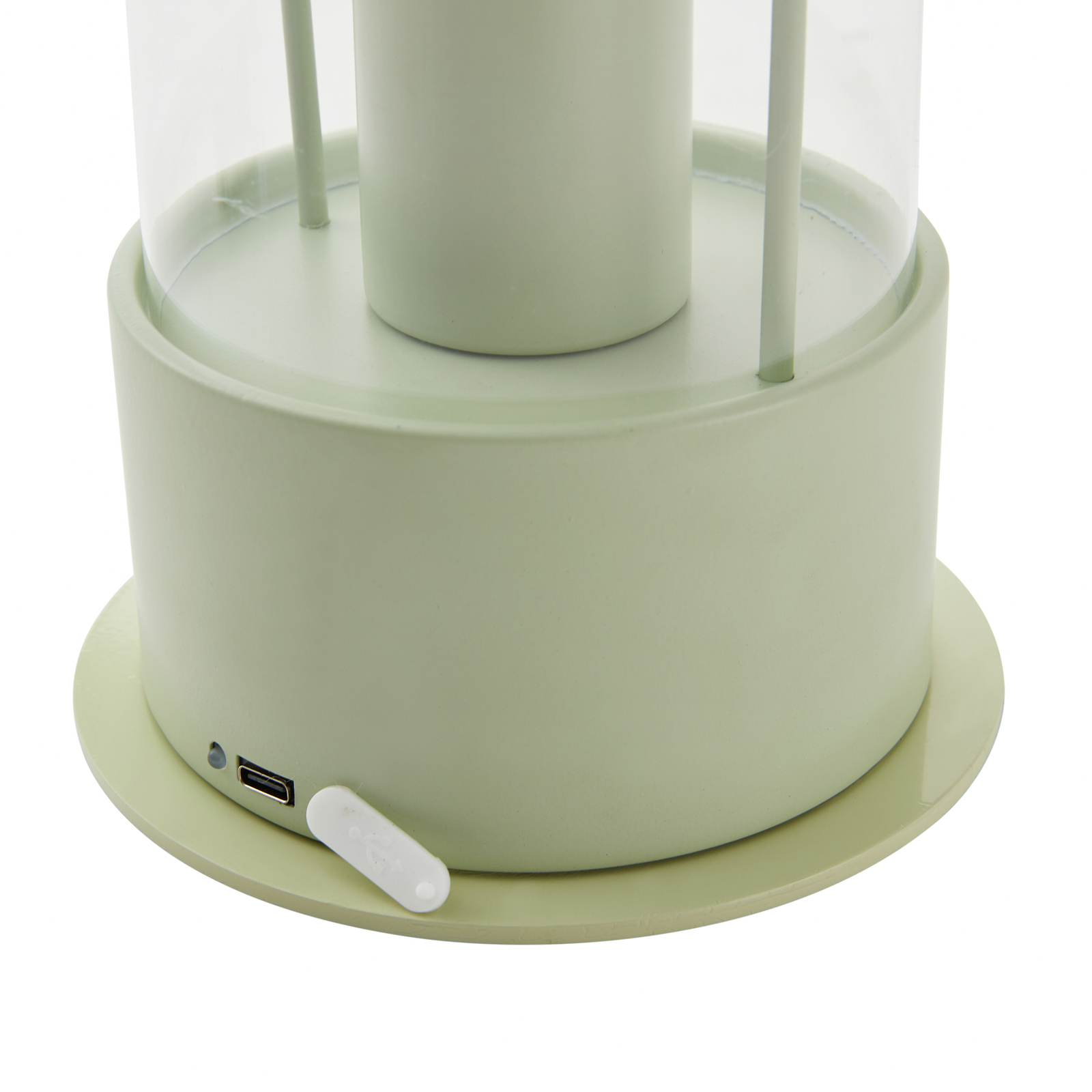 Nabíjecí stolní lampa Lindby Yvette, zelená, IP44, dotykový stmívač