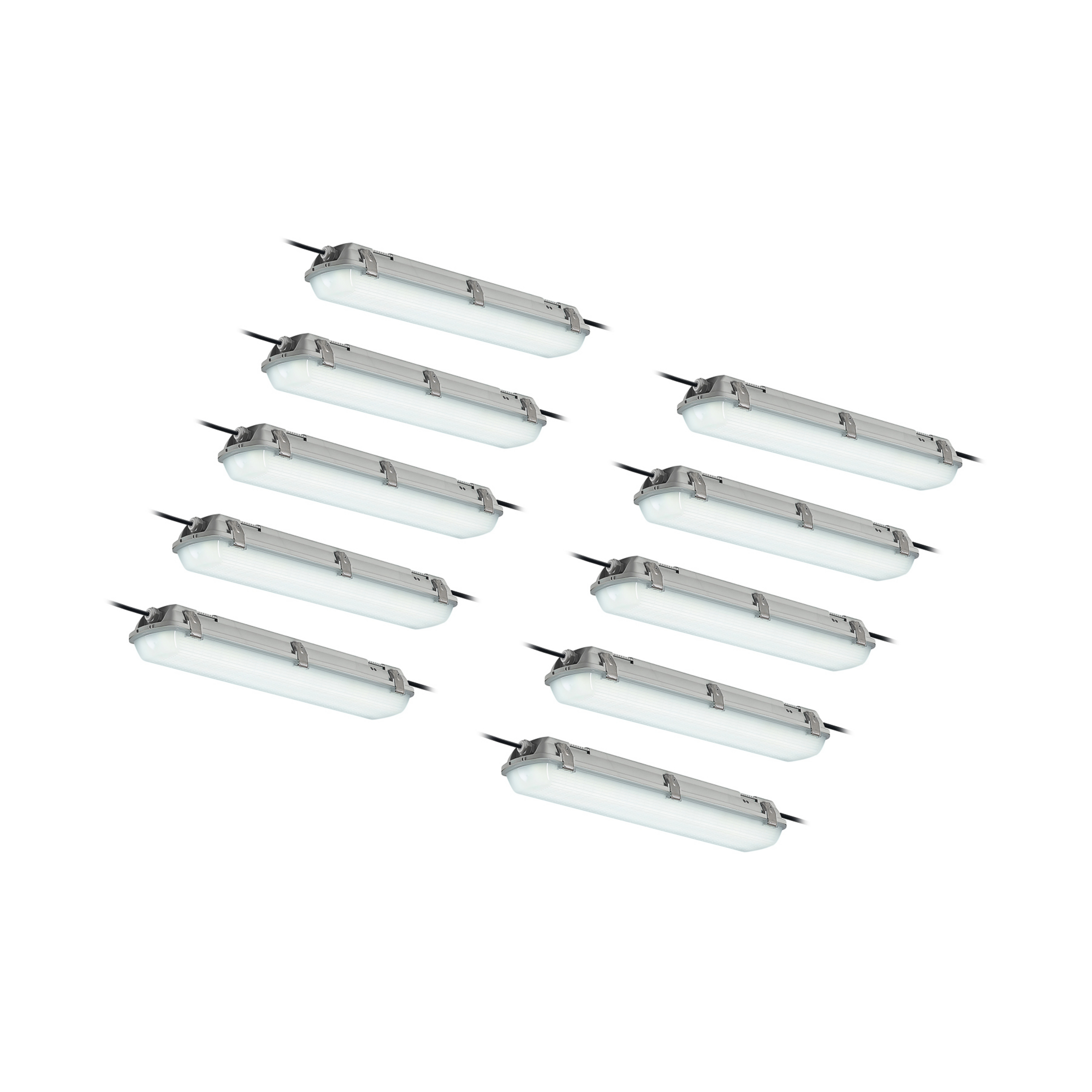 Arcchio LED-Feuchtraumleuchte Rao, Länge 61,8 cm, 10er-Set