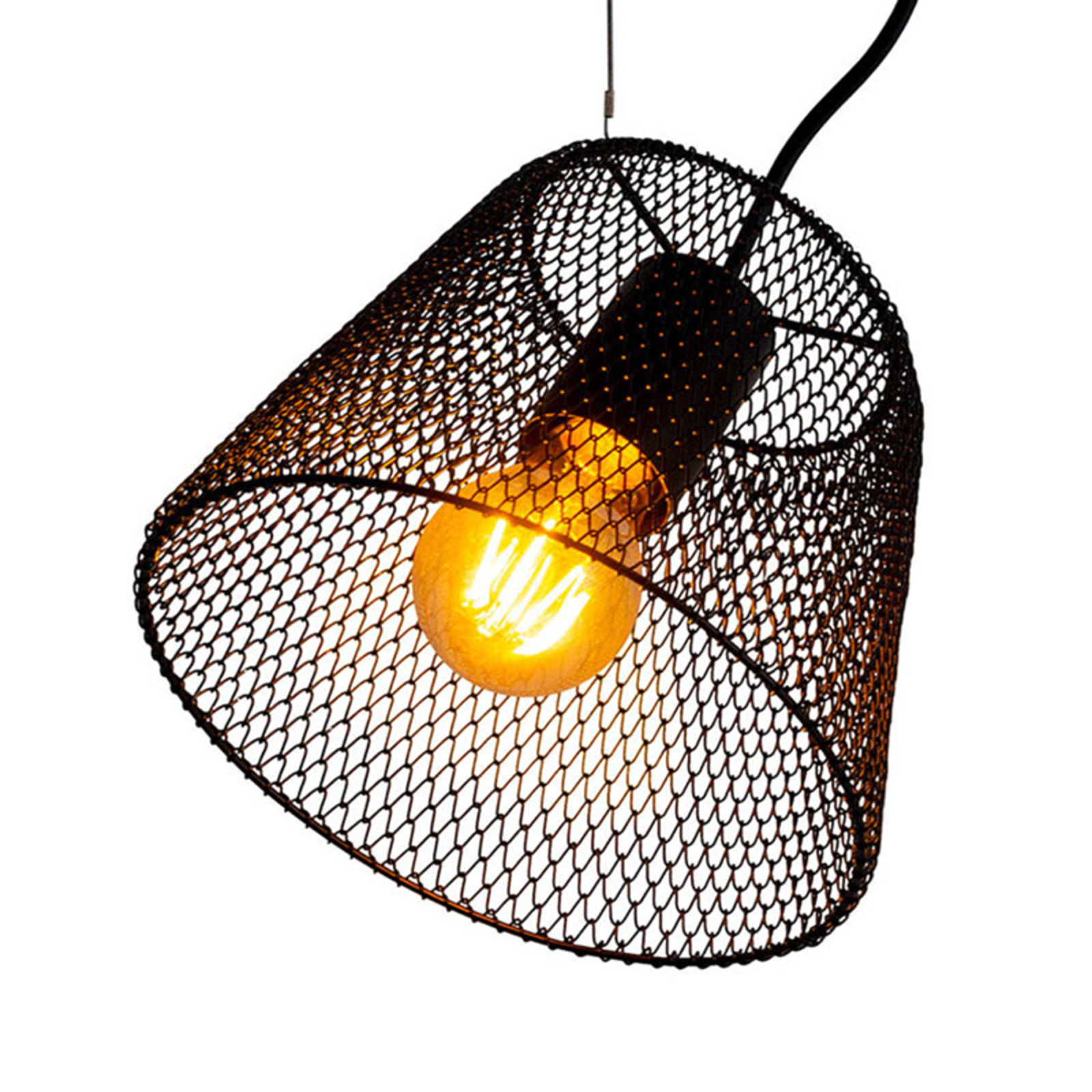 Lámpara colgante Korie con pantalla jaula, 1 luz