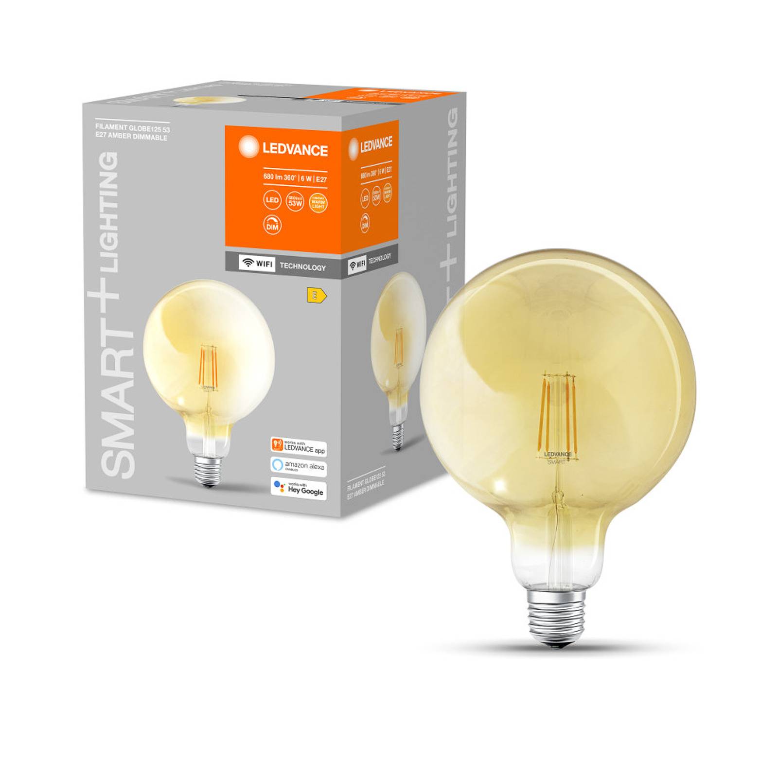 Zdjęcia - Żarówka LEDVANCE SMART+  SMART+ WiFi filament globe E27 6W 2 400 K 