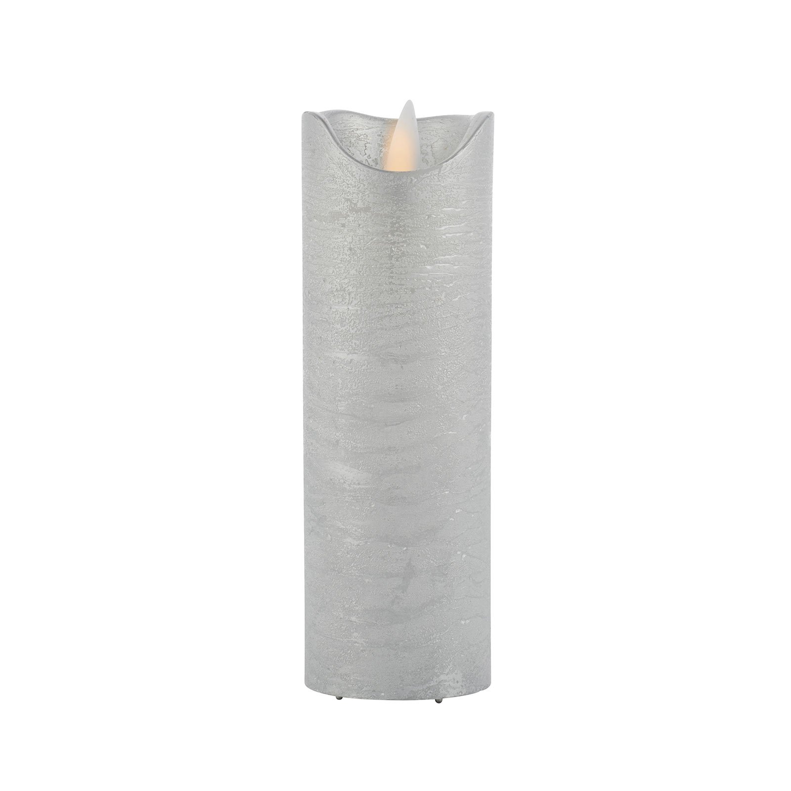Candela LED Sara Exclusive, argento, Ø 5cm, altezza 15cm